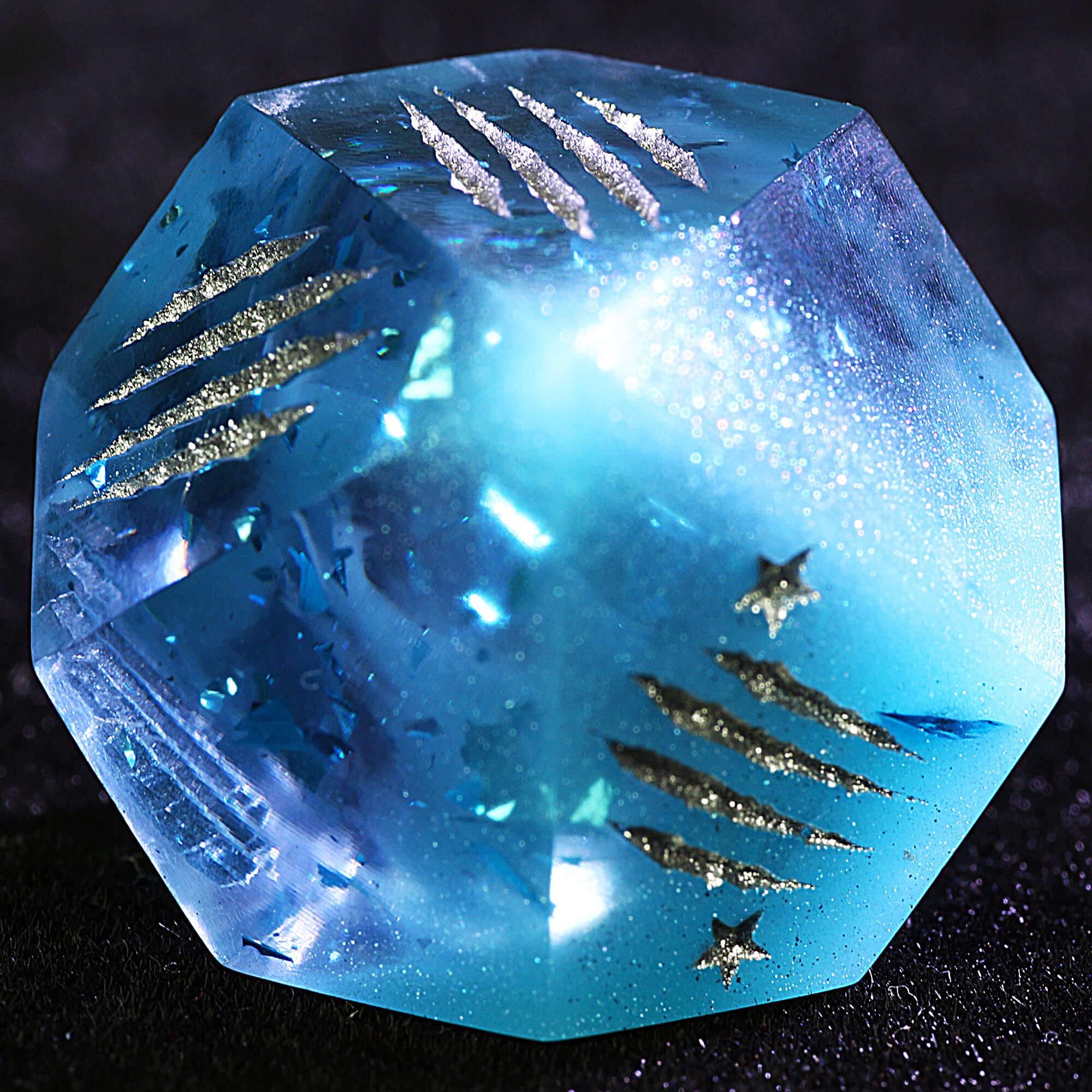 15 Polyhedral Resin WtA WoD Dice Set Umbral Skies - Dice of Dragons