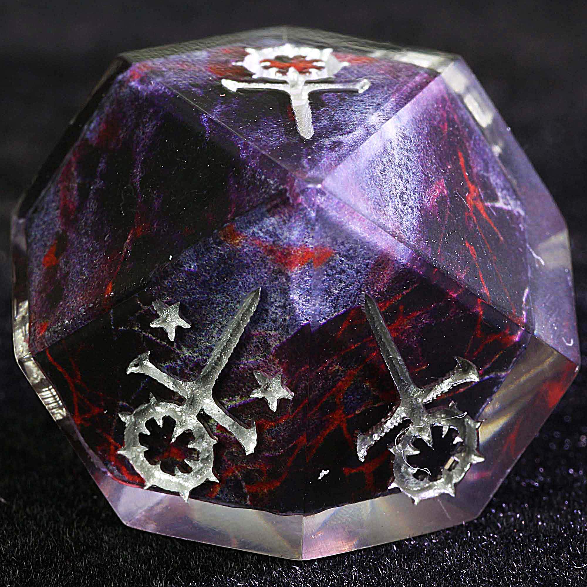15 Polyhedral Sabbat VtM Dice WoD Set Crimson Tide Breach - Dice of Dragons