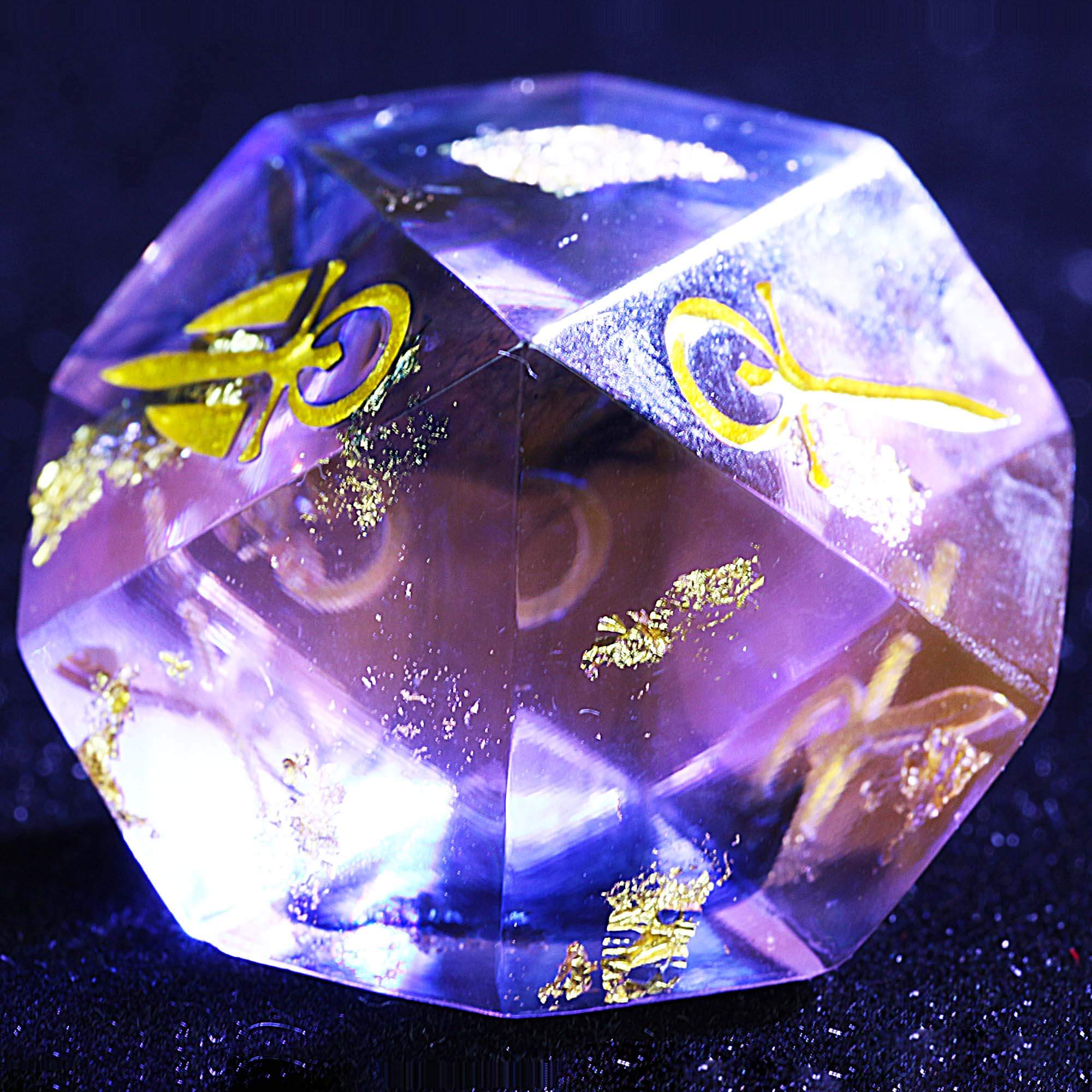 15 Resin Set of D and D Vampire The Masquerade VtM Hunger Dice Red Gold Foil