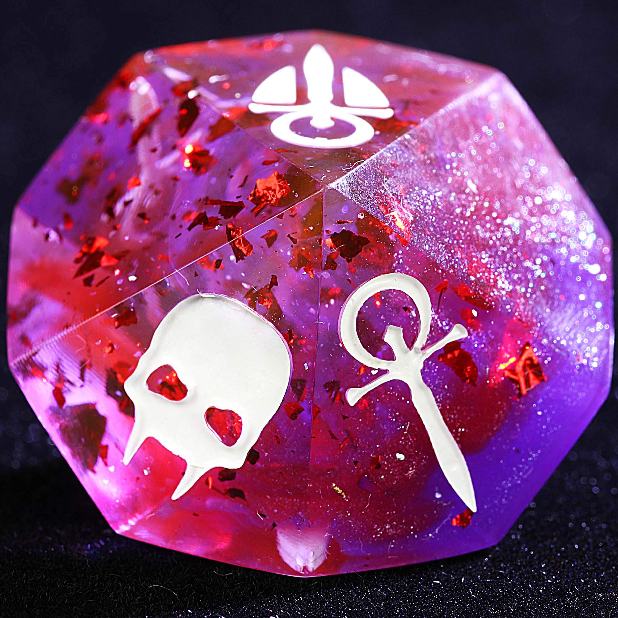 15 Resin Set of D&D Vampire The Masquerade VtM Hunger Dice Purple Blood Red
