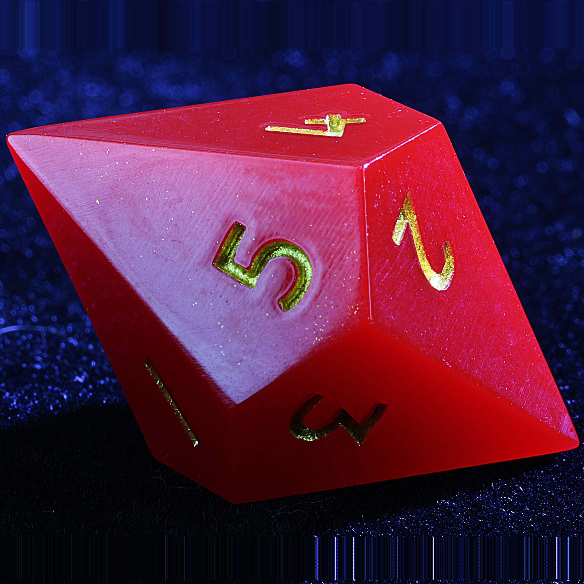 3 Polyhedral Resin 20-Sided D10 and 6-Sided D3 Draw Steel Dice Set Crimson Impact - Dice of Dragons