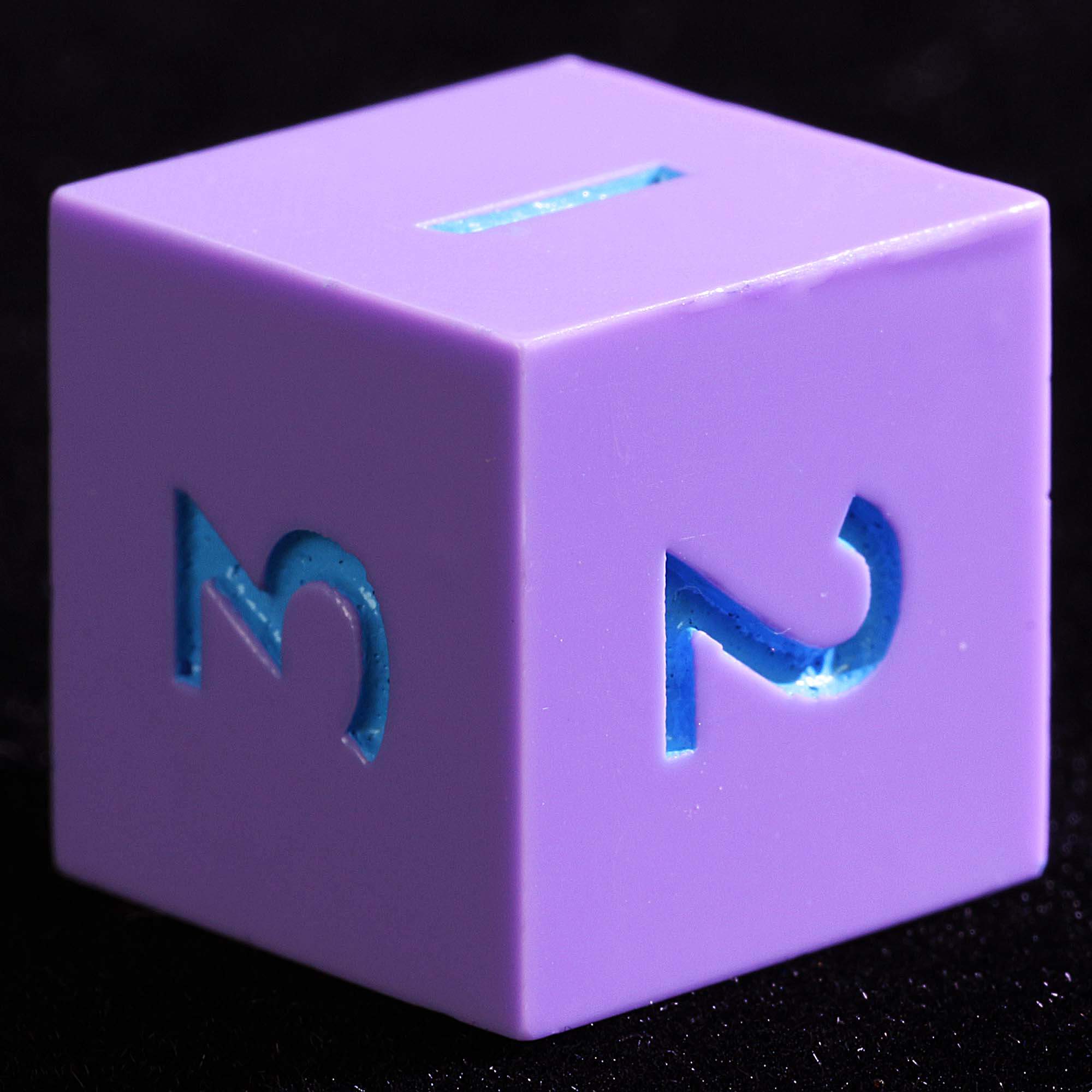 3 Polyhedral Resin 20-Sided D10 and 6-Sided D3 Dice Set Draw Steel Lilac Oath - Dice of Dragons