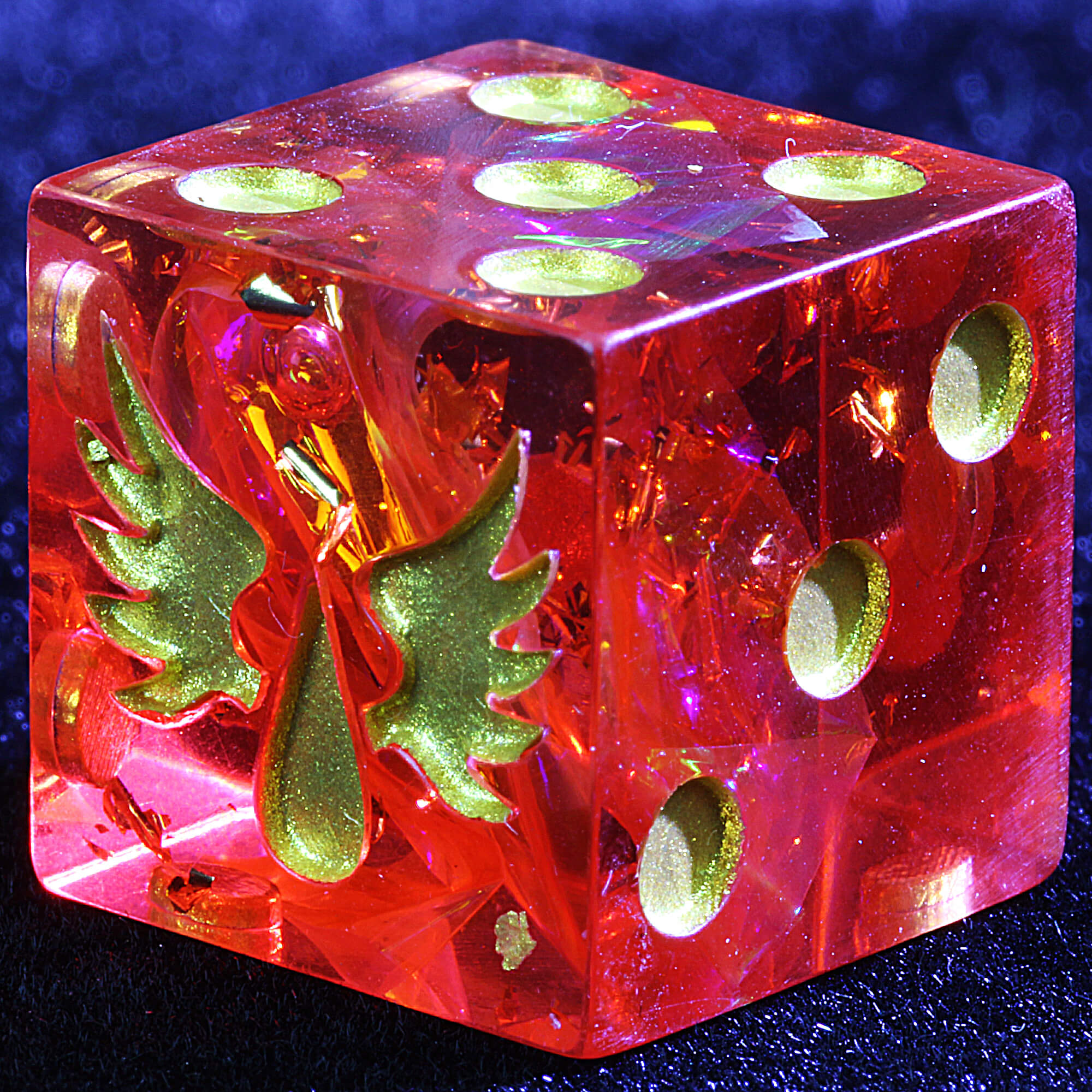 5 Polyhedral Resin Blood Angels D6 Dice Set Warhammer 40K Crimson Martyrs