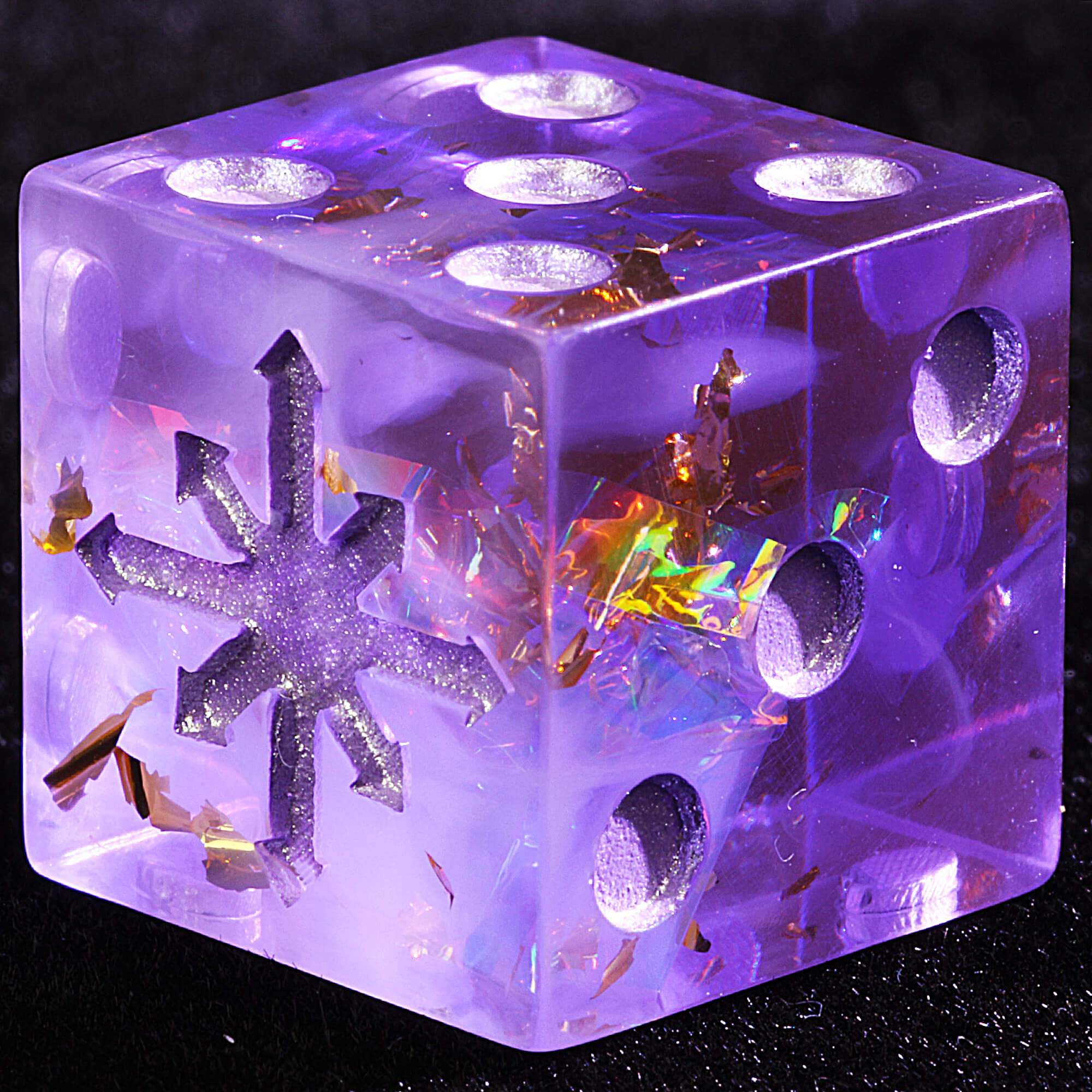 5 Polyhedral Resin Chaos Space D6 Warhammer 40K Dice Set Gilded Astra Relic