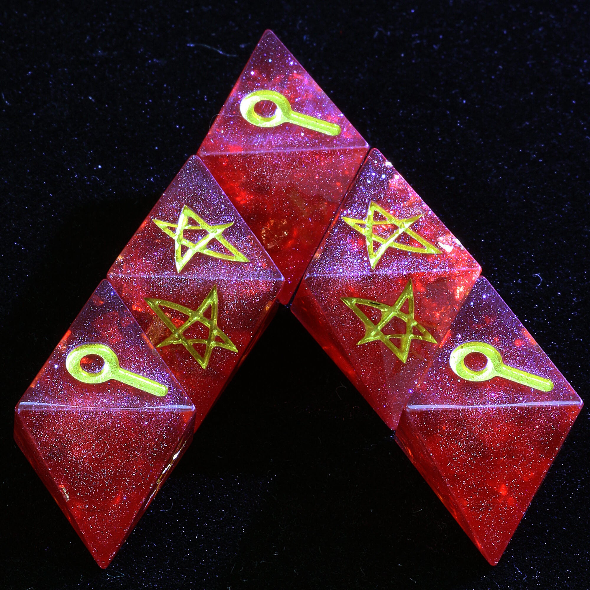 5 Polyhedral Resin Mansions of Madness Dice Set MoM Eldritch Nebula