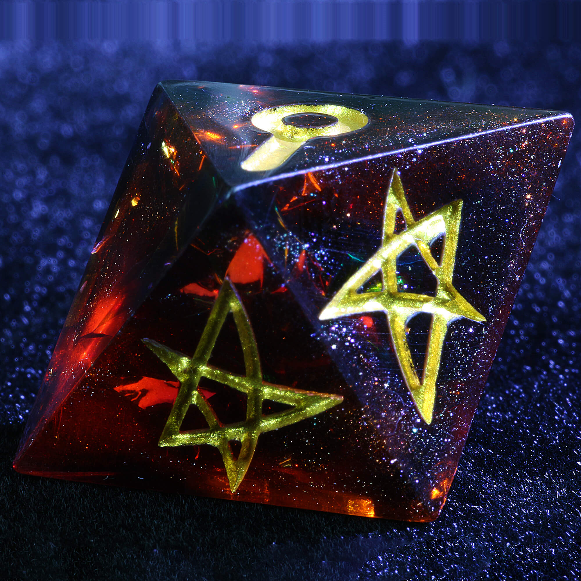 5 Polyhedral Resin Mansions of Madness MoM Dice Set Infernal Blood