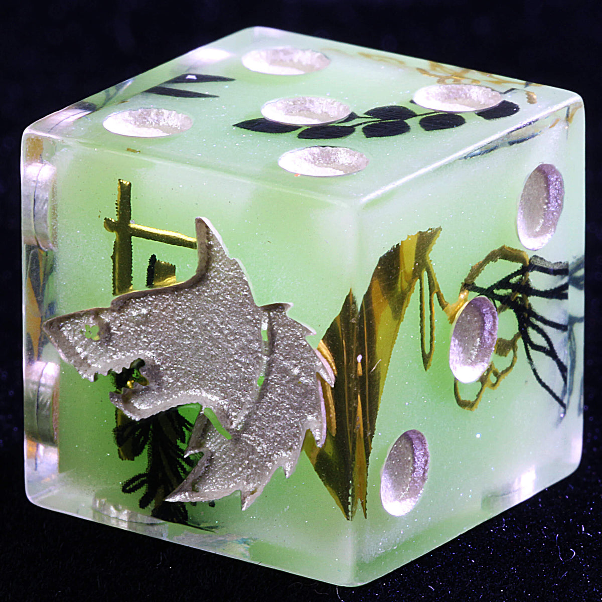 5 Polyhedral Resin Space Wolves Warhammer 40K D6 Set of Dice Verdant Fang