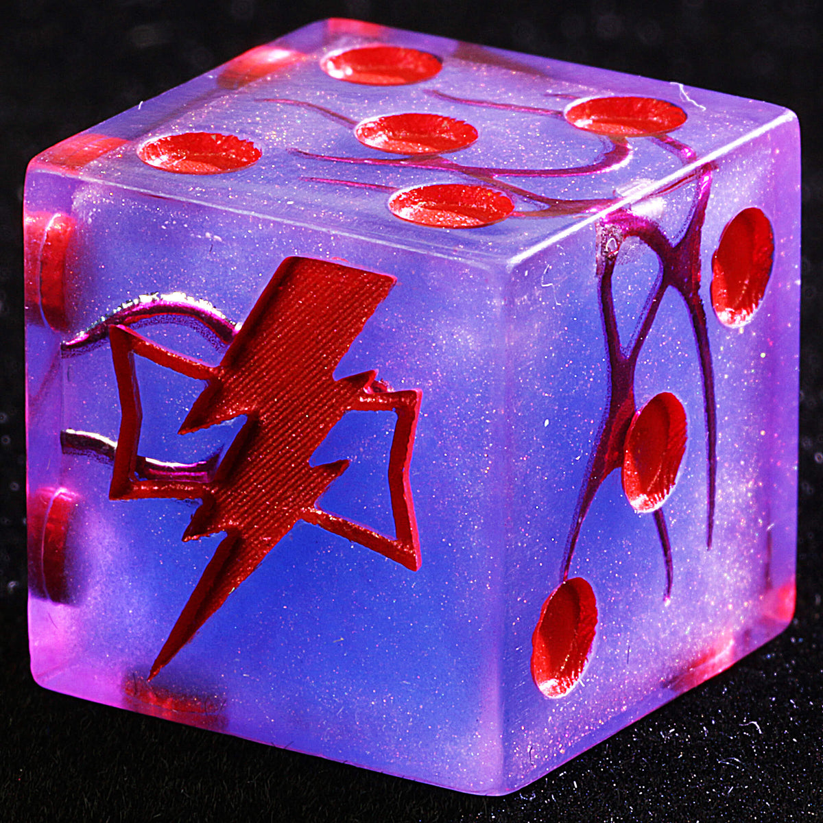 5 Polyhedral Resin White Scars D6 Set Dice Warhammer 40K Storm Surge