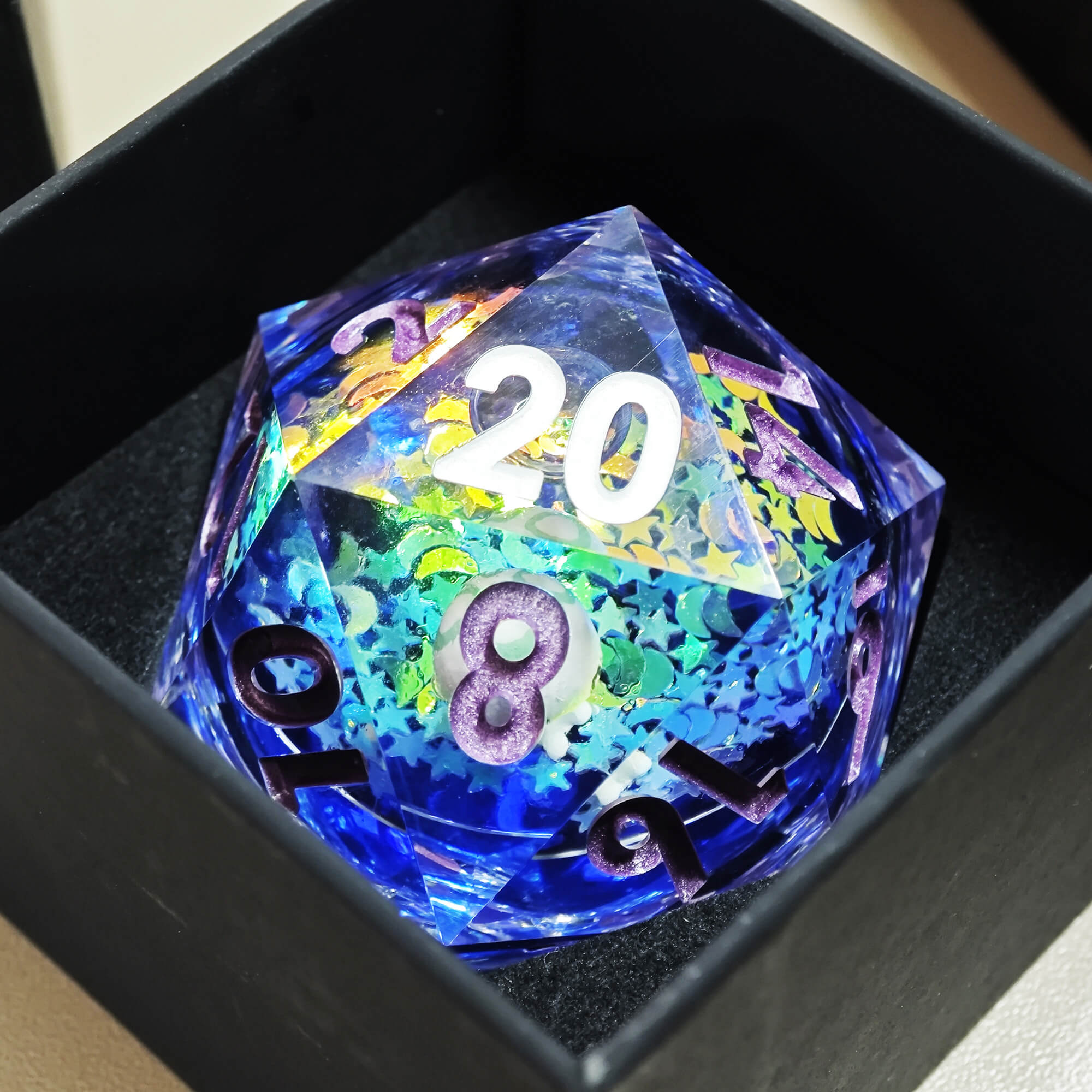 50mm Polyhedral Octopus Liquid Core Oversized D20 Dice DND For TRPG - Dice of Dragons