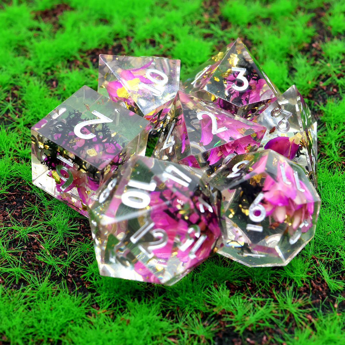 7-Piece DND Dice Set Sharp Edge - Dice of Dragons