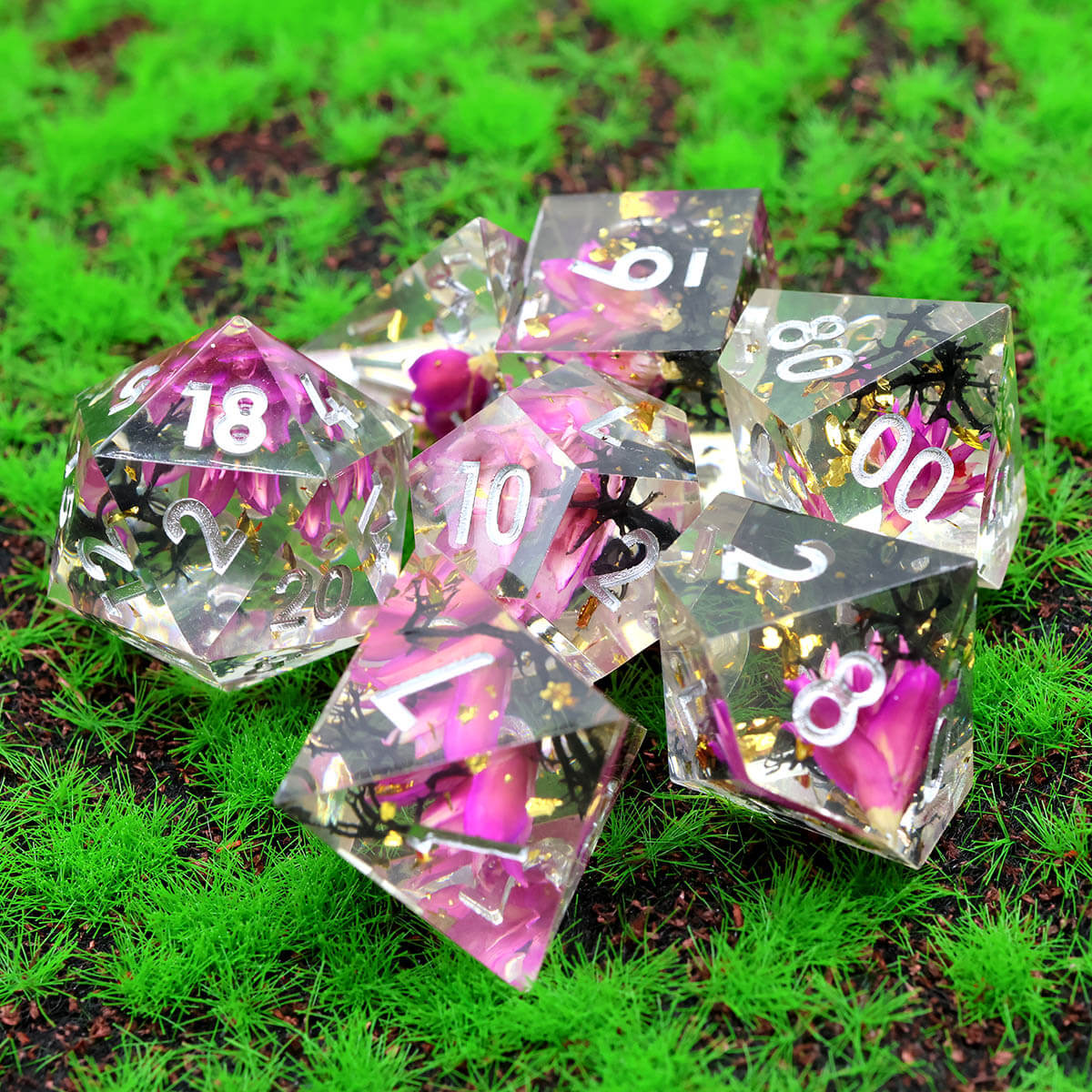 7-Piece DND Dice Set Sharp Edge - Dice of Dragons