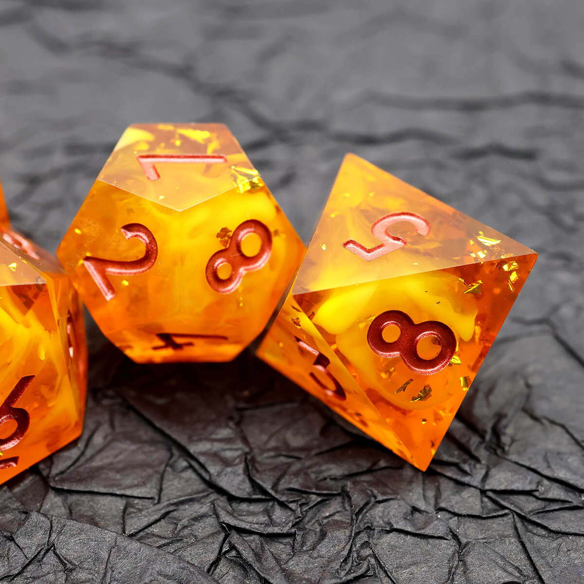 7-Piece Sharp Edge DND Dice Set - Dice of Dragons