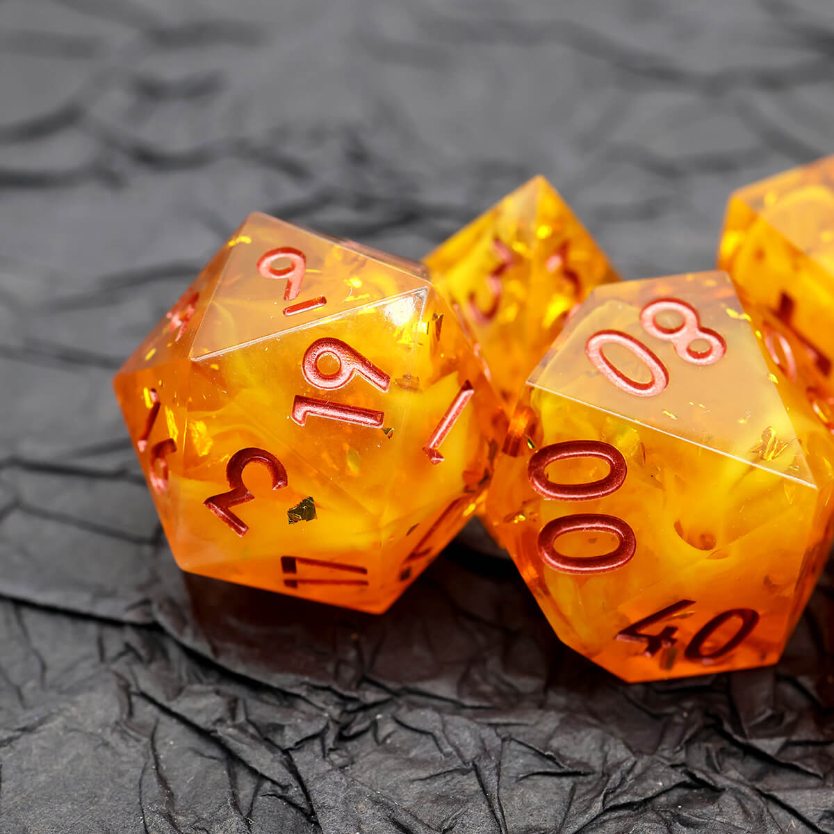 7-Piece Sharp Edge DND Dice Set - Dice of Dragons