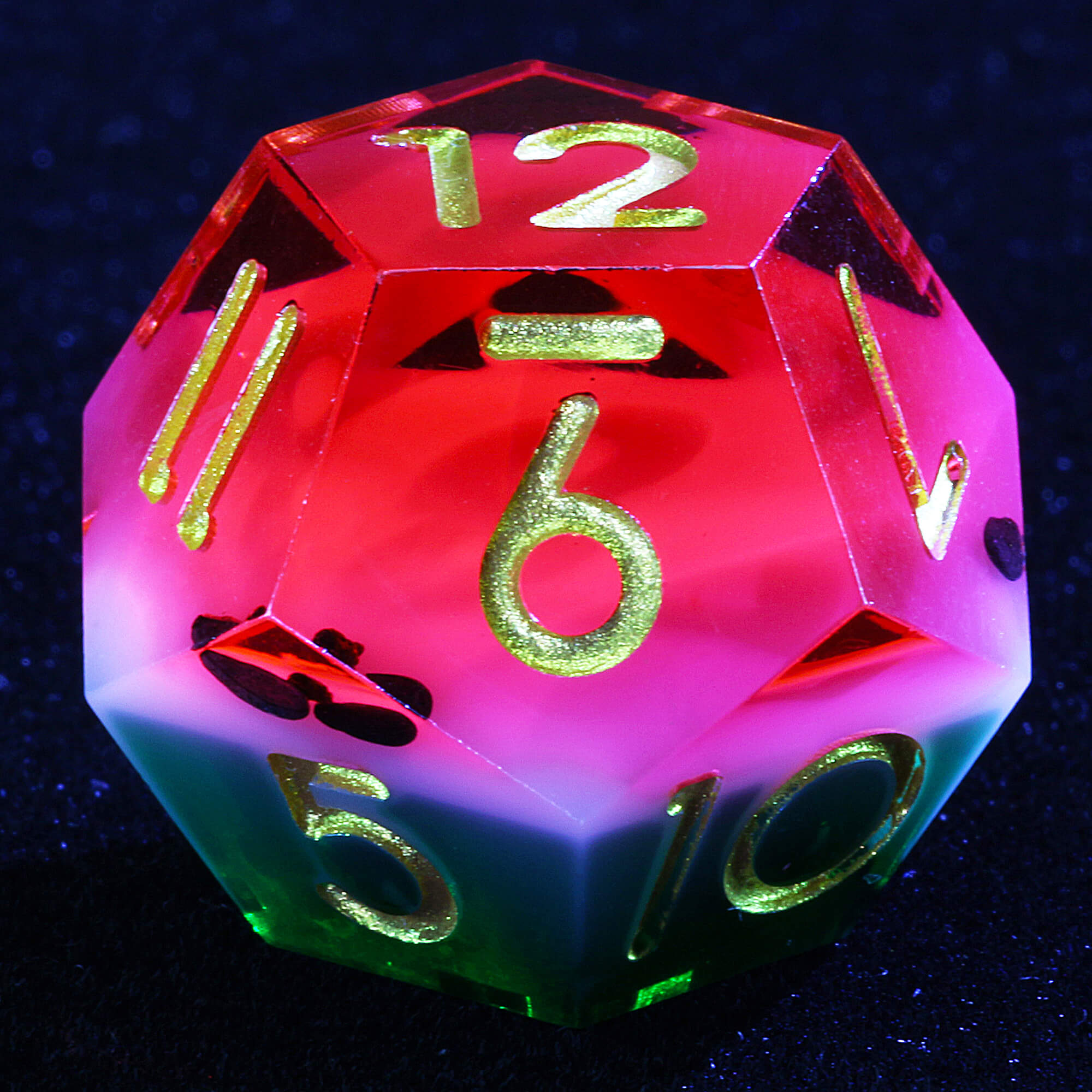 7 Polyhedral Resin Set Dice DD Watermelon Red - Dice of Dragons