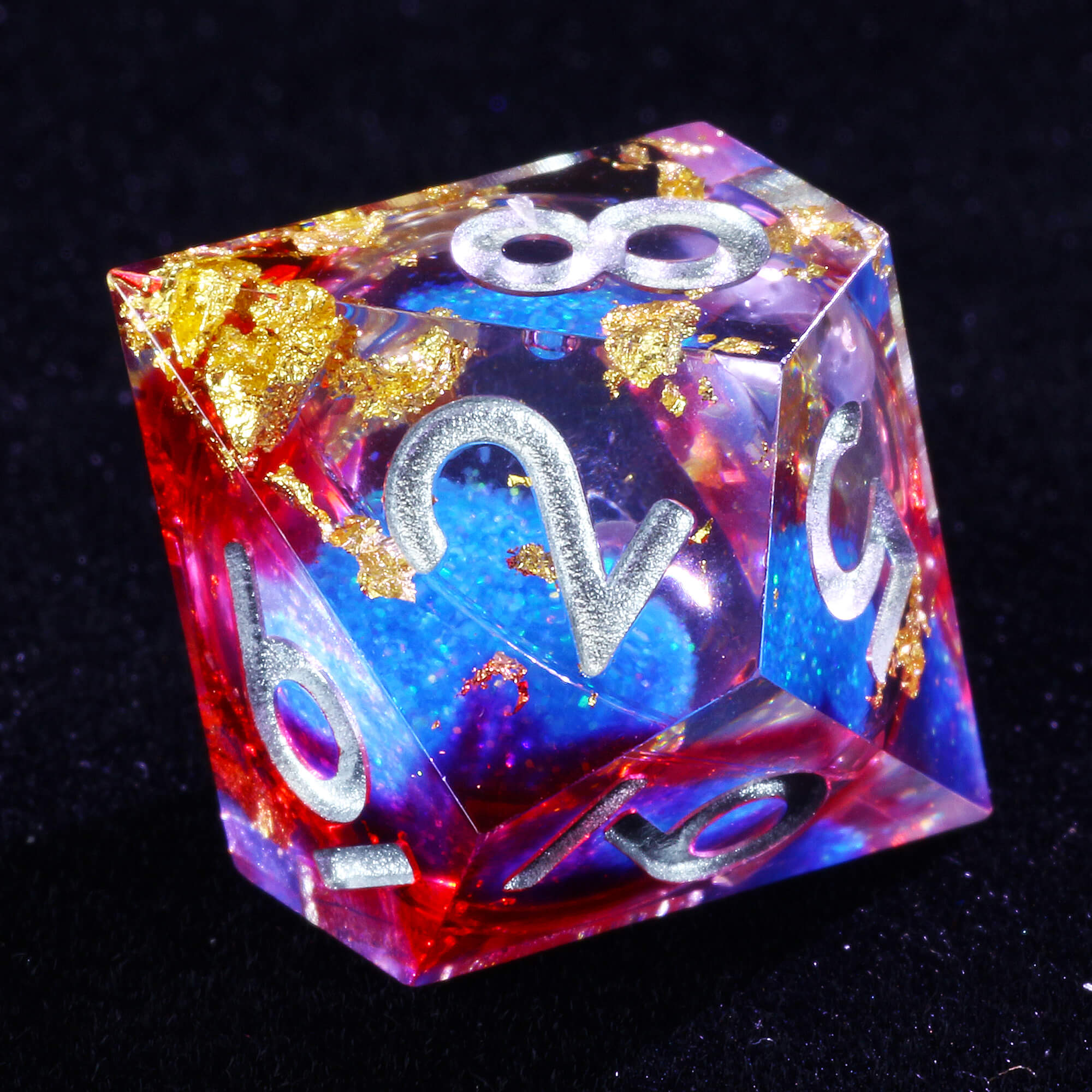 7 Polyhedral Resin Liquid Core D&D Set of Dice - Dice of Dragons