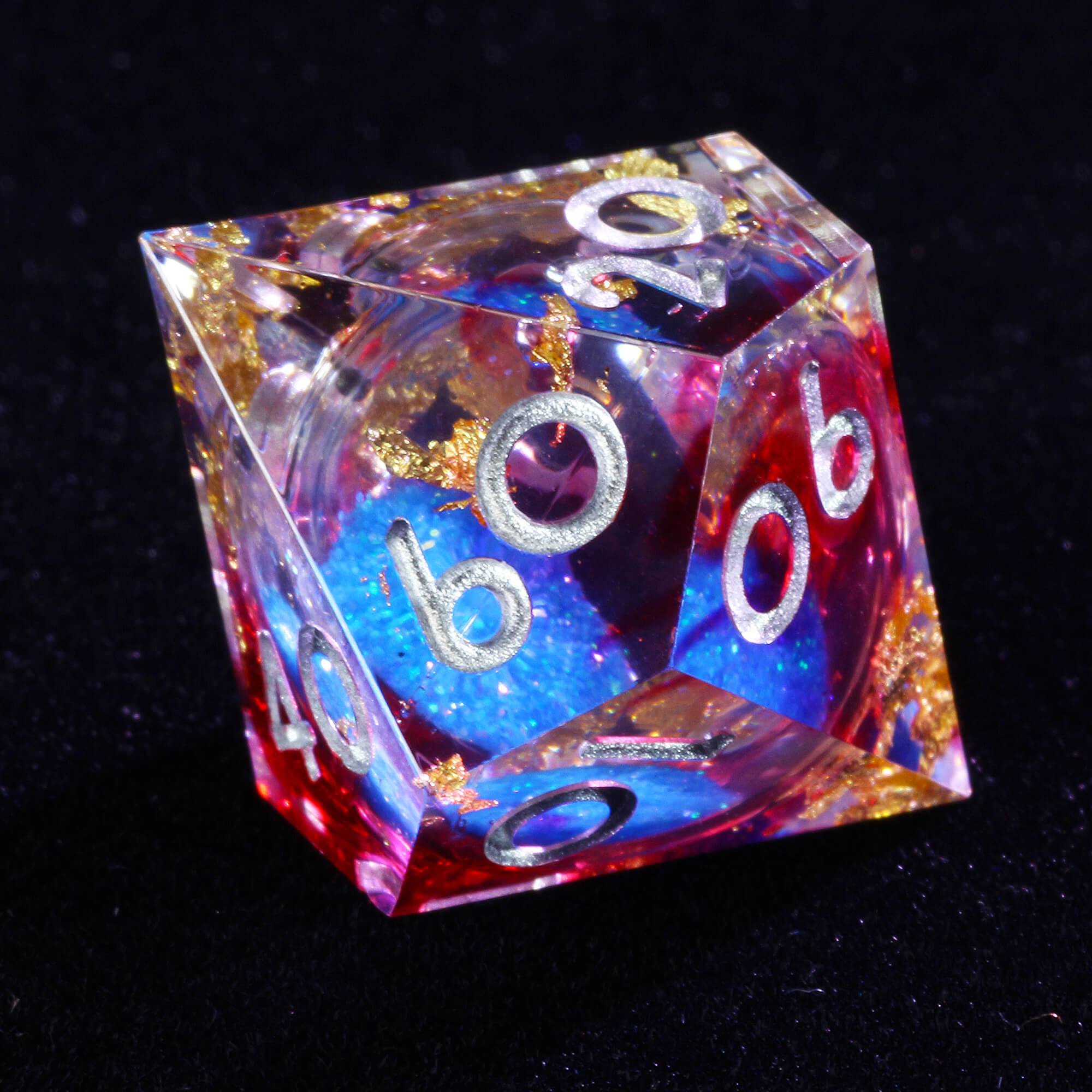 7 Polyhedral Resin Liquid Core D&D Set of Dice - Dice of Dragons