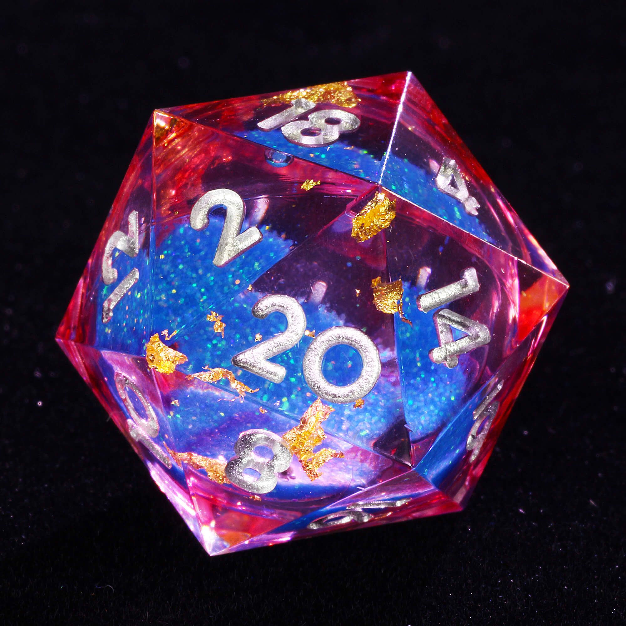 7 Polyhedral Resin Liquid Core D&D Set of Dice - Dice of Dragons