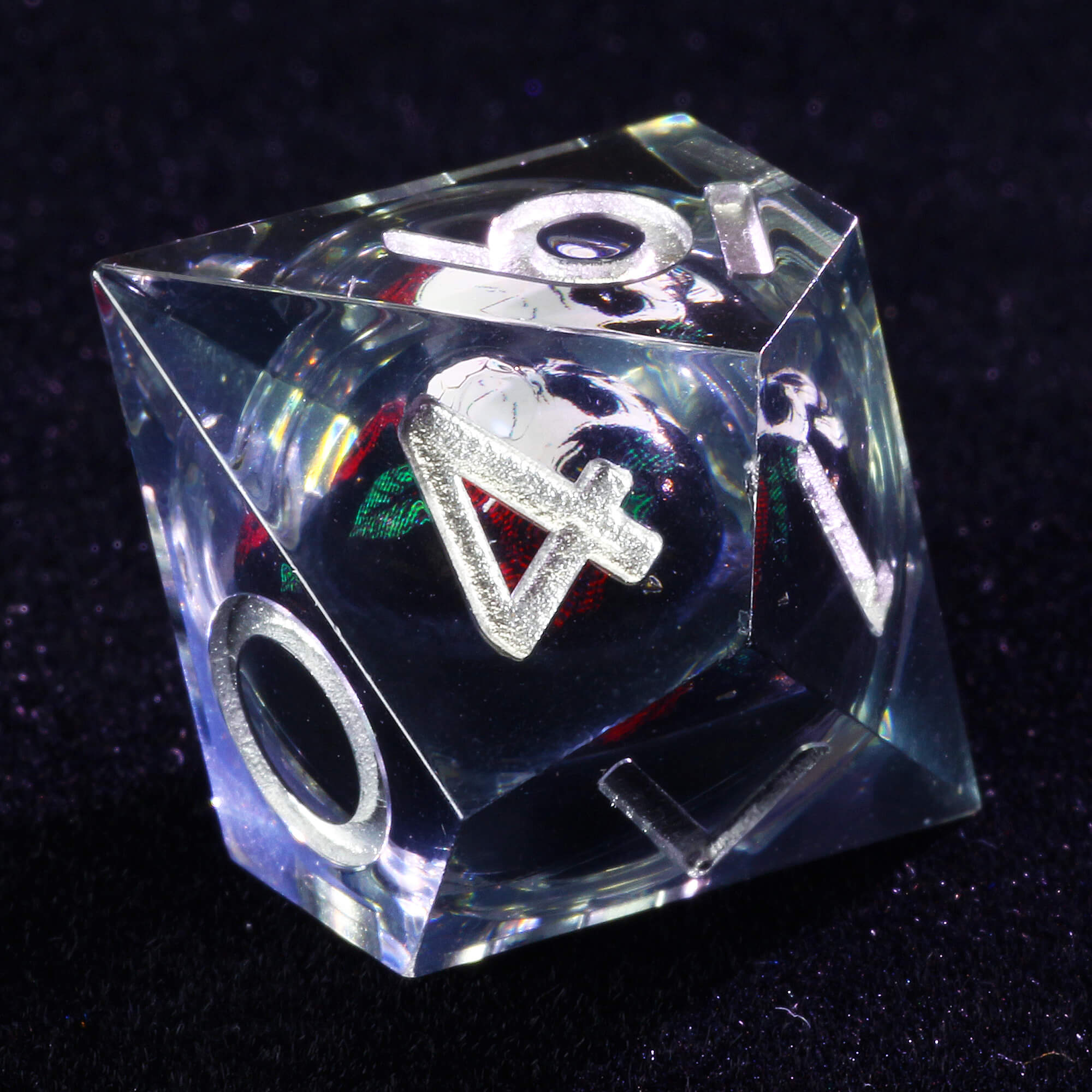 7 Polyhedral Skull Liquid Core DnD Dice Set - Dice of Dragons