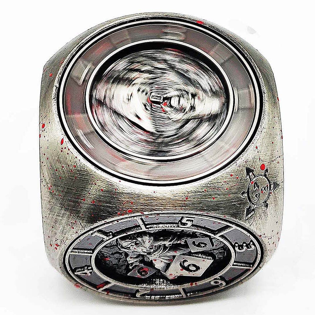 Cube Dice Rotation 7-in-1 Rotating Metal D&D Dice - Rounded Cube Set