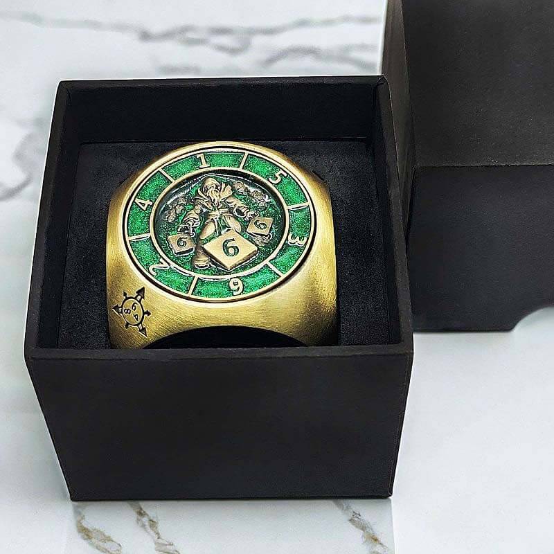 7 in 1 Rounded Cube 6-sided Rotating DND Metal Dice