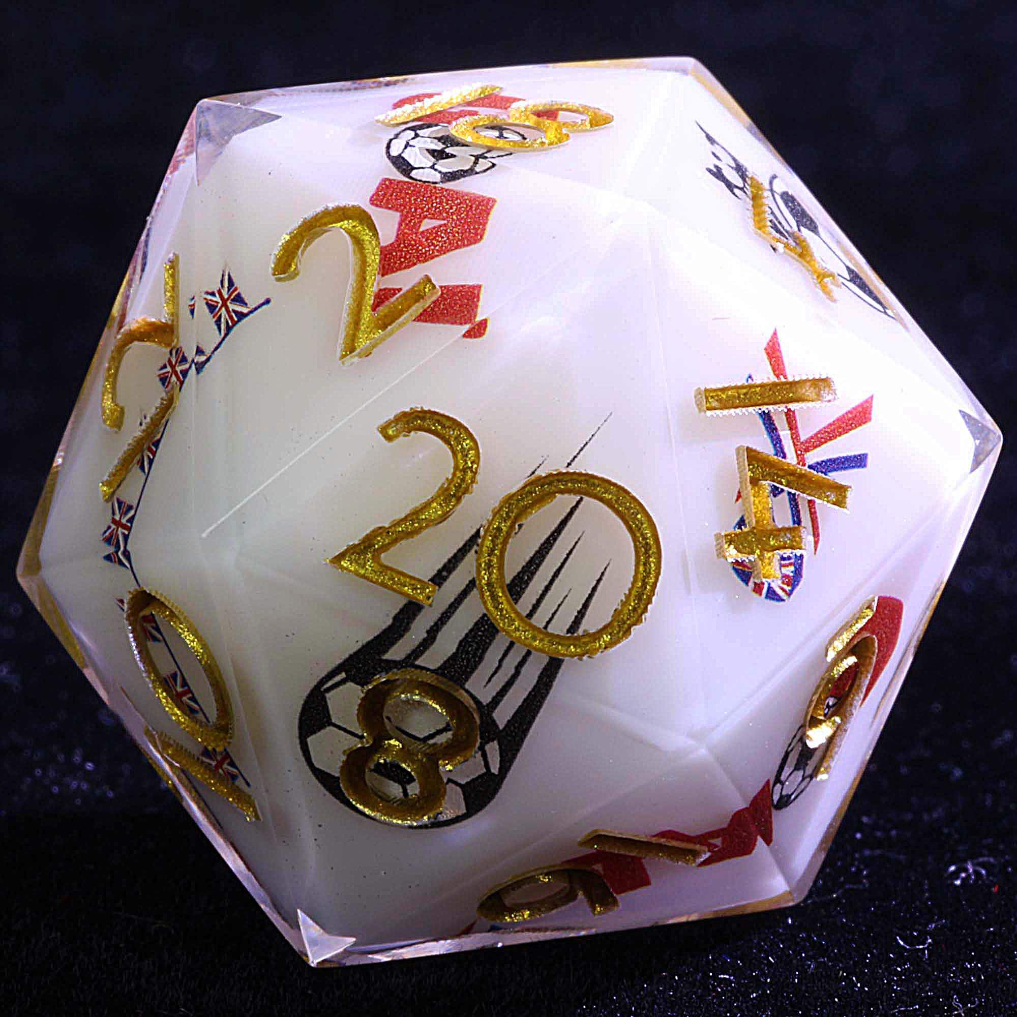 9 Football D and D Dice Sets Soccer England - Dice of Dragons
