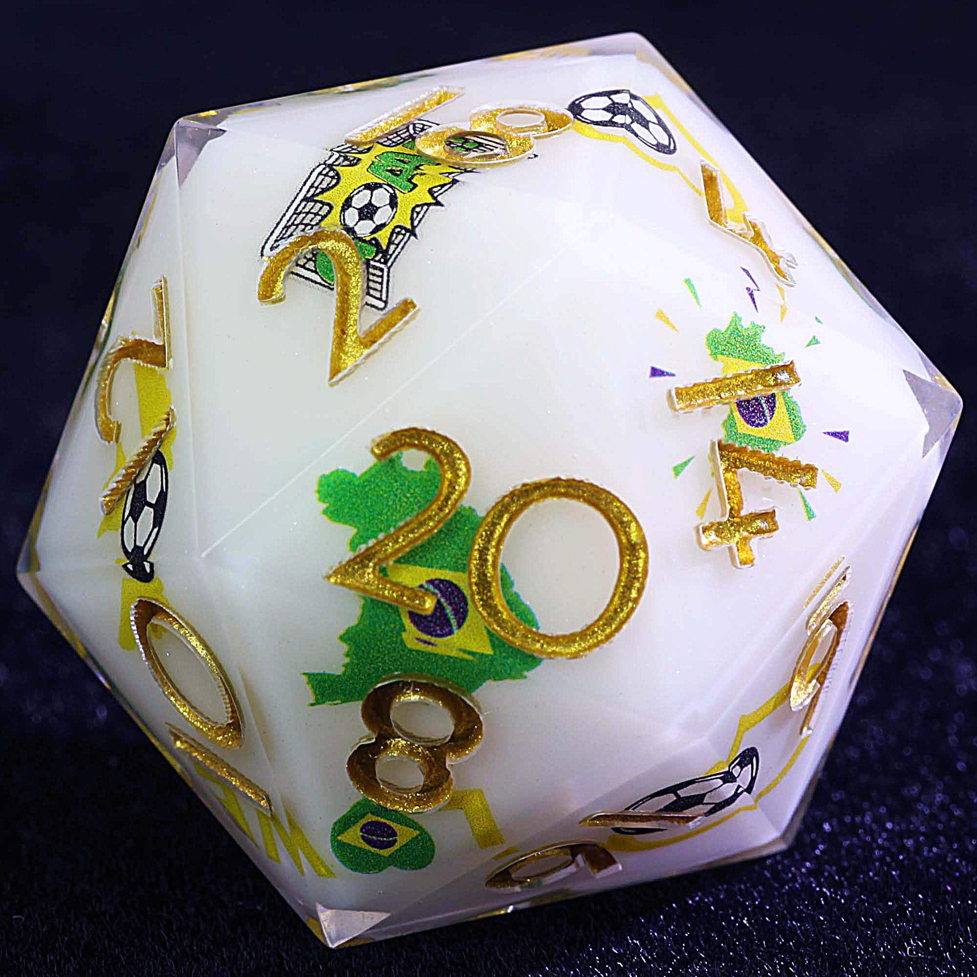 9 Football Set of D and D Dice Soccer Brazil