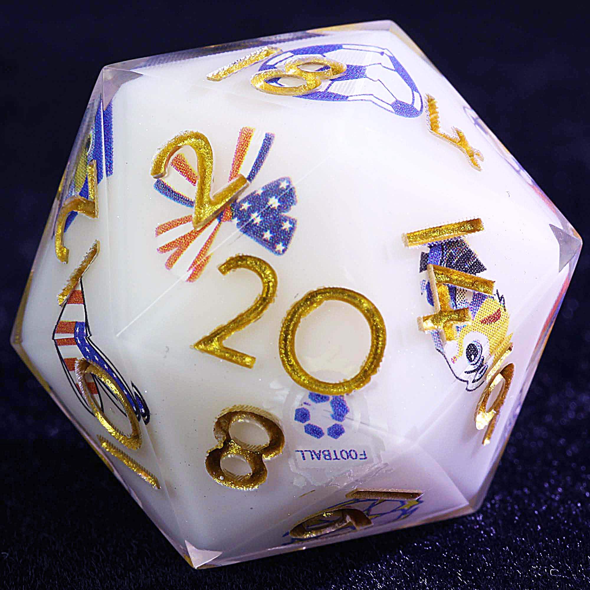 9 Football Dice Set DnD Soccer America - Dice of Dragons