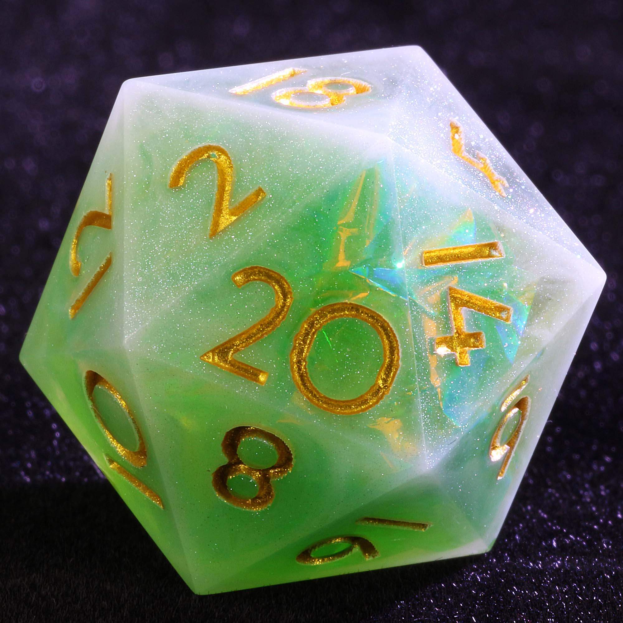 9 Polyhedral Set DnD Dice Aurora Borealis Forest - Dice of Dragons