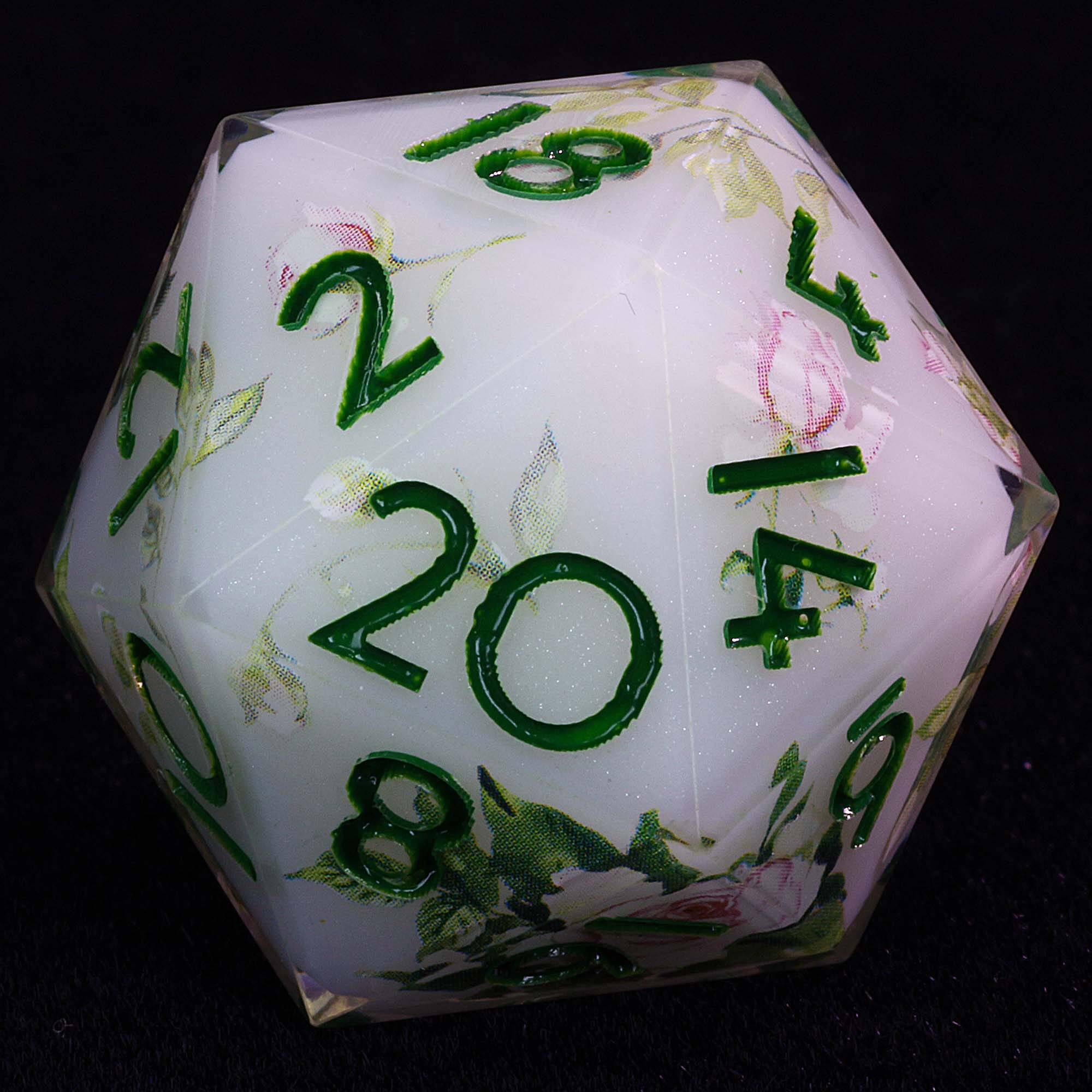 9 Polyhedral Sets of D and D Dice Floral Whisper - Dice of Dragons