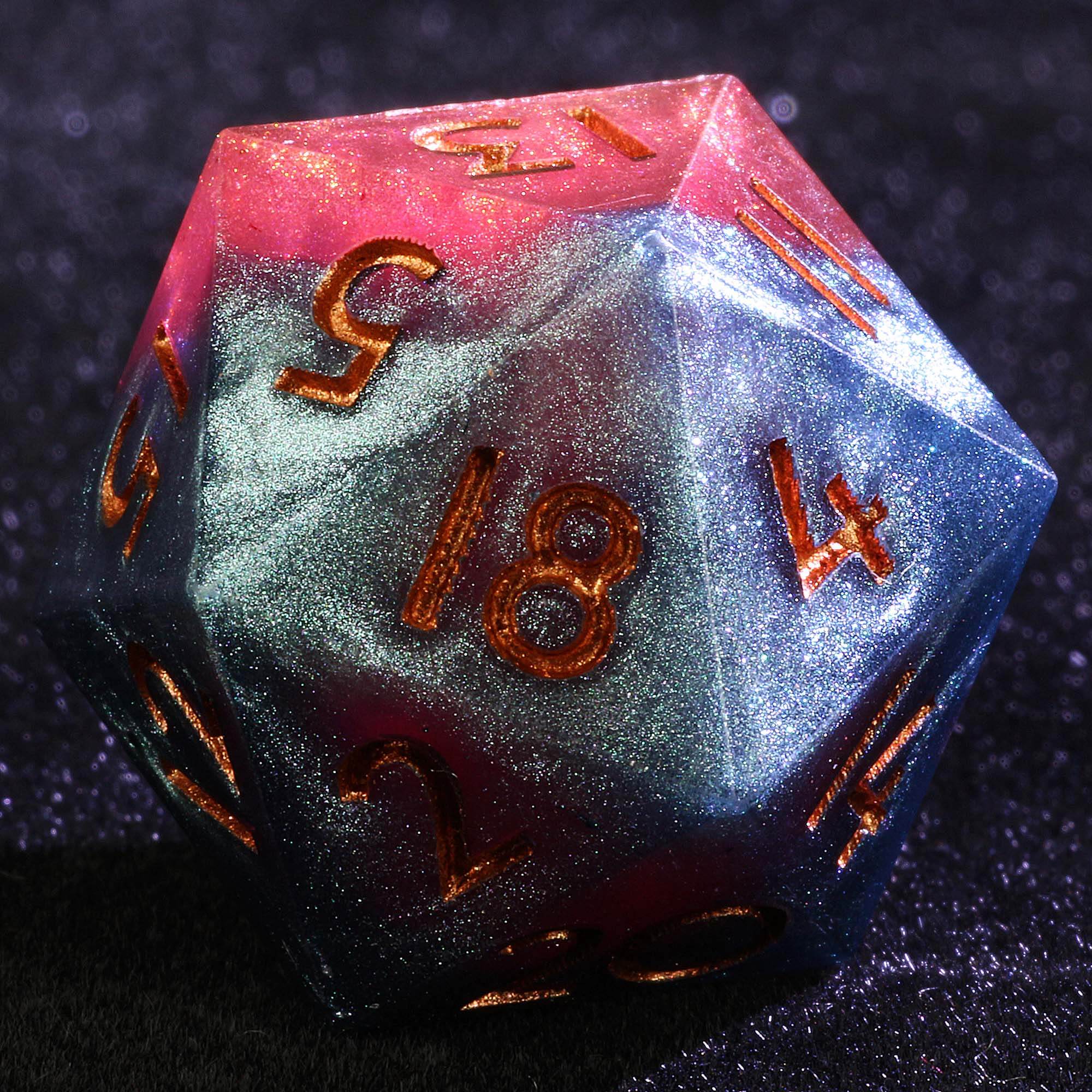 9 Polyhedral Set of DD Dice Nebula Fracture - Dice of Dragons