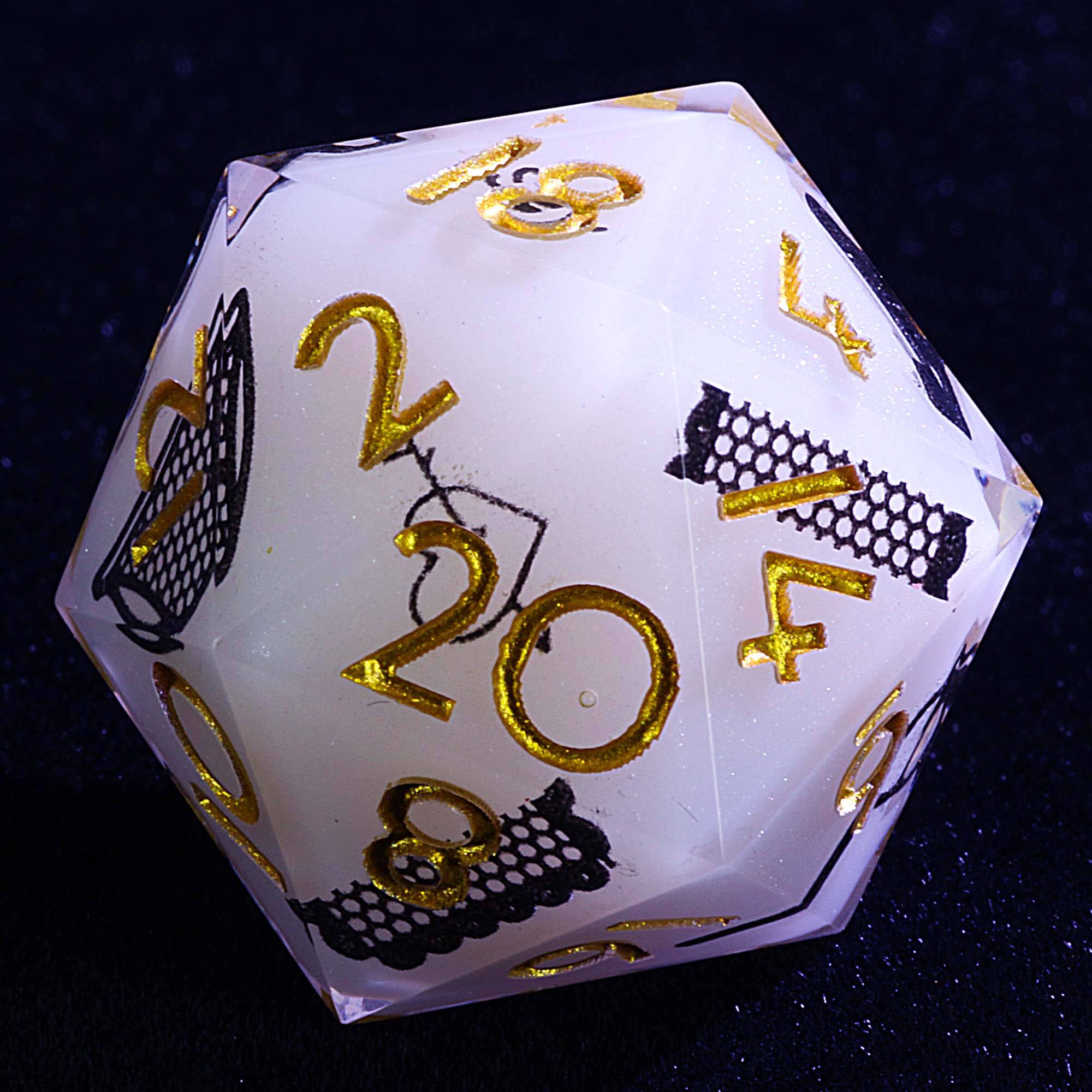 9 Polyhedral Set of Dice D and D Dark Fairy Tale - Dice of Dragons