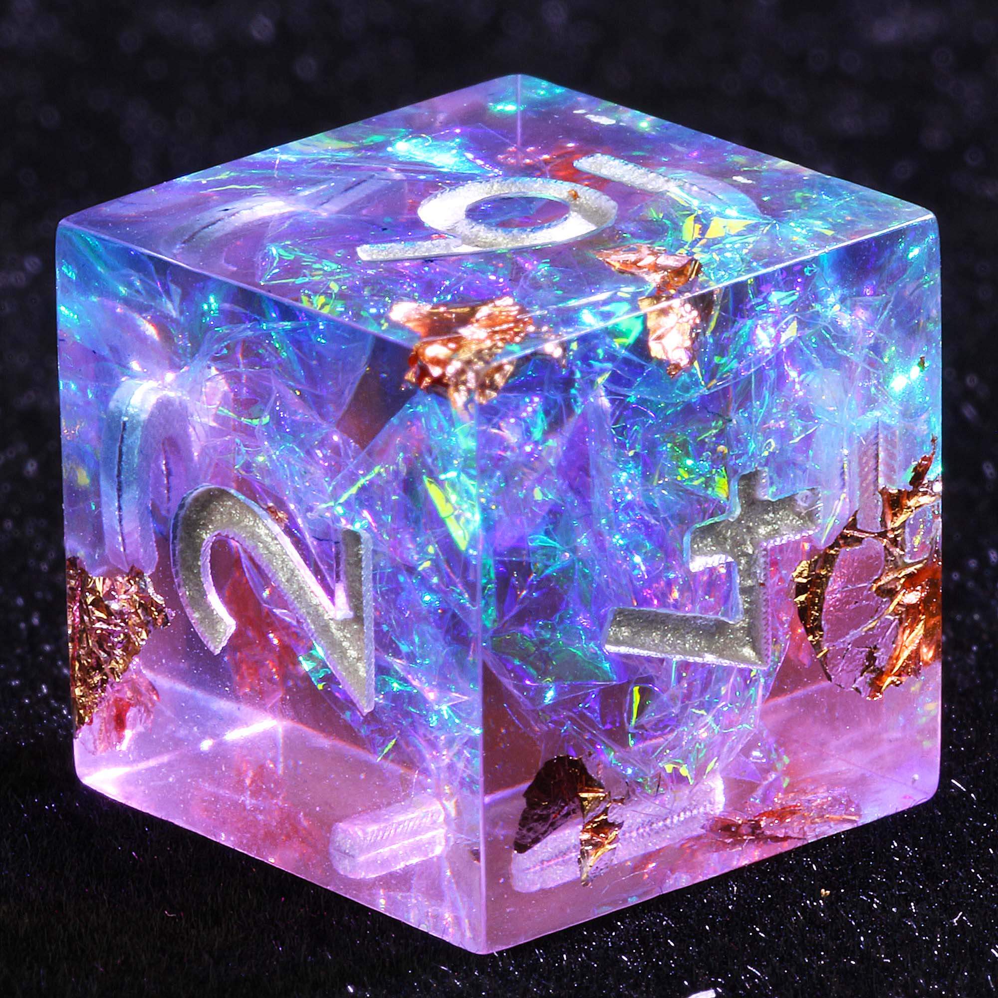 9 Polyhedral Sets D&D Dice Aurora Whisper - Dice of Dragons