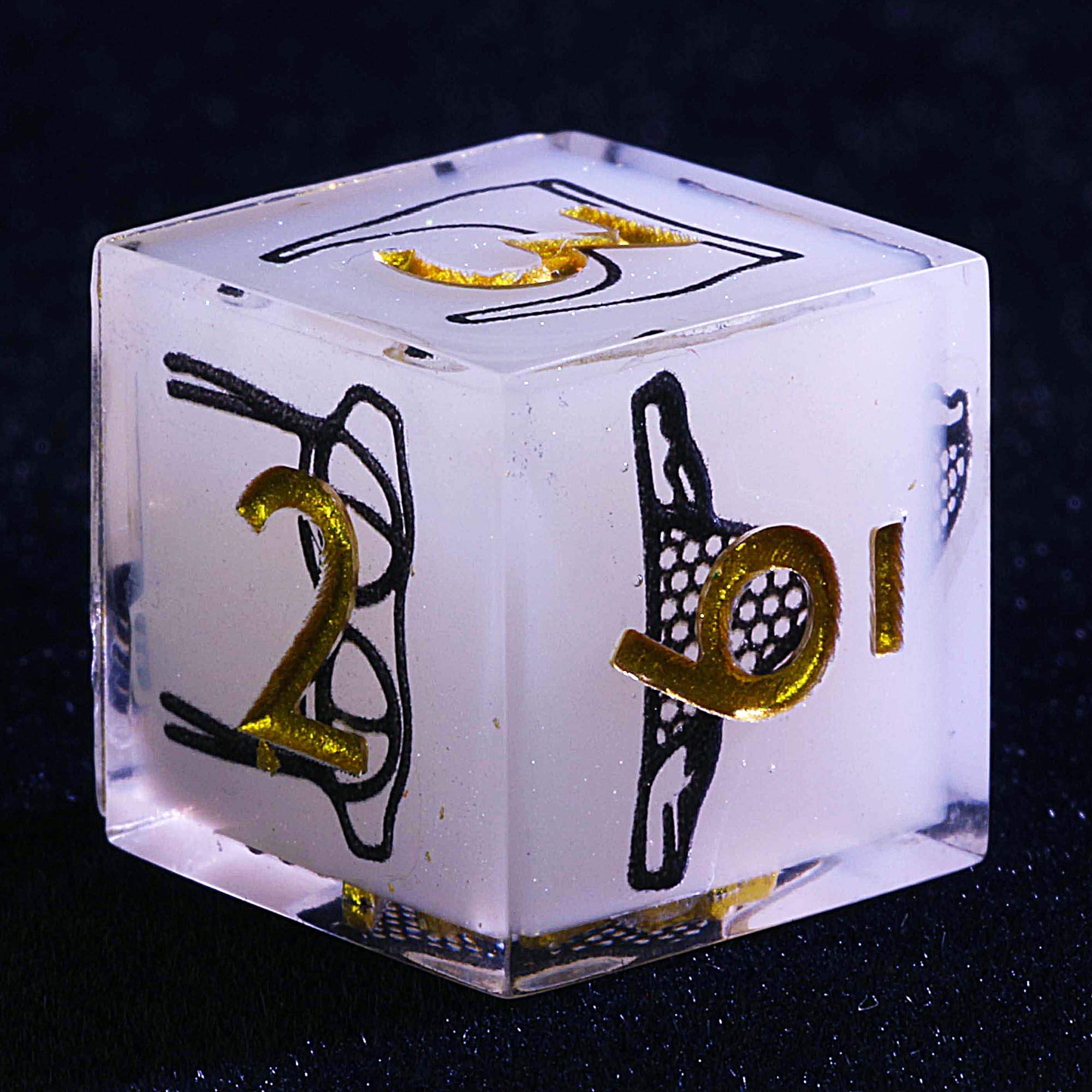 9 Polyhedral Set of Dice D and D Dark Fairy Tale - Dice of Dragons