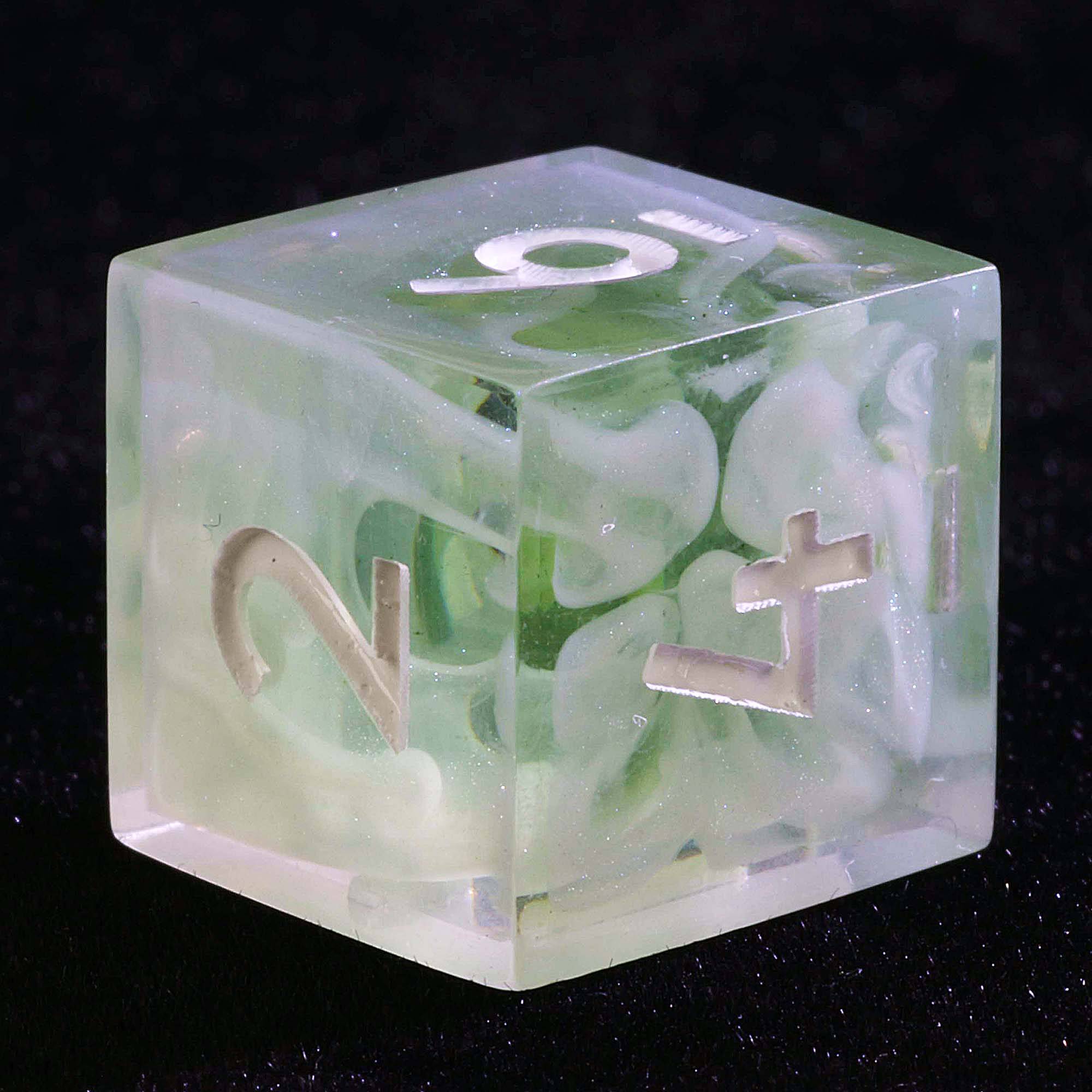 9 Polyhedral Sets of Dice DnD Misty Emerald Cryptic - Dice of Dragons