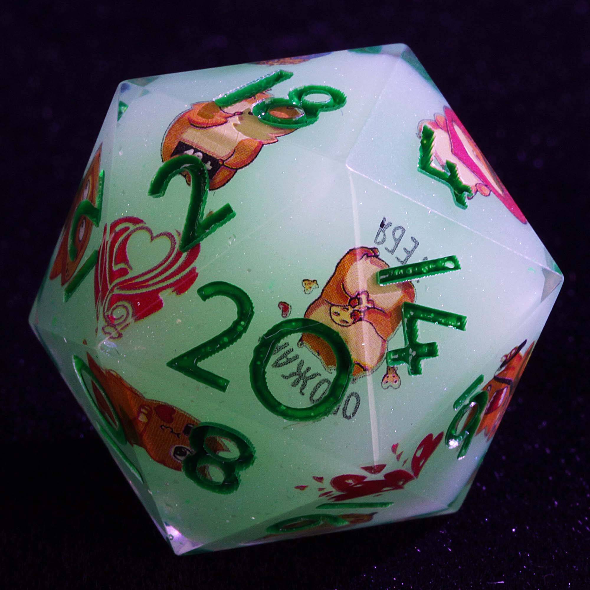 9 Polyhedral DnD Set Dice Mischief Cat Prank - Dice of Dragons