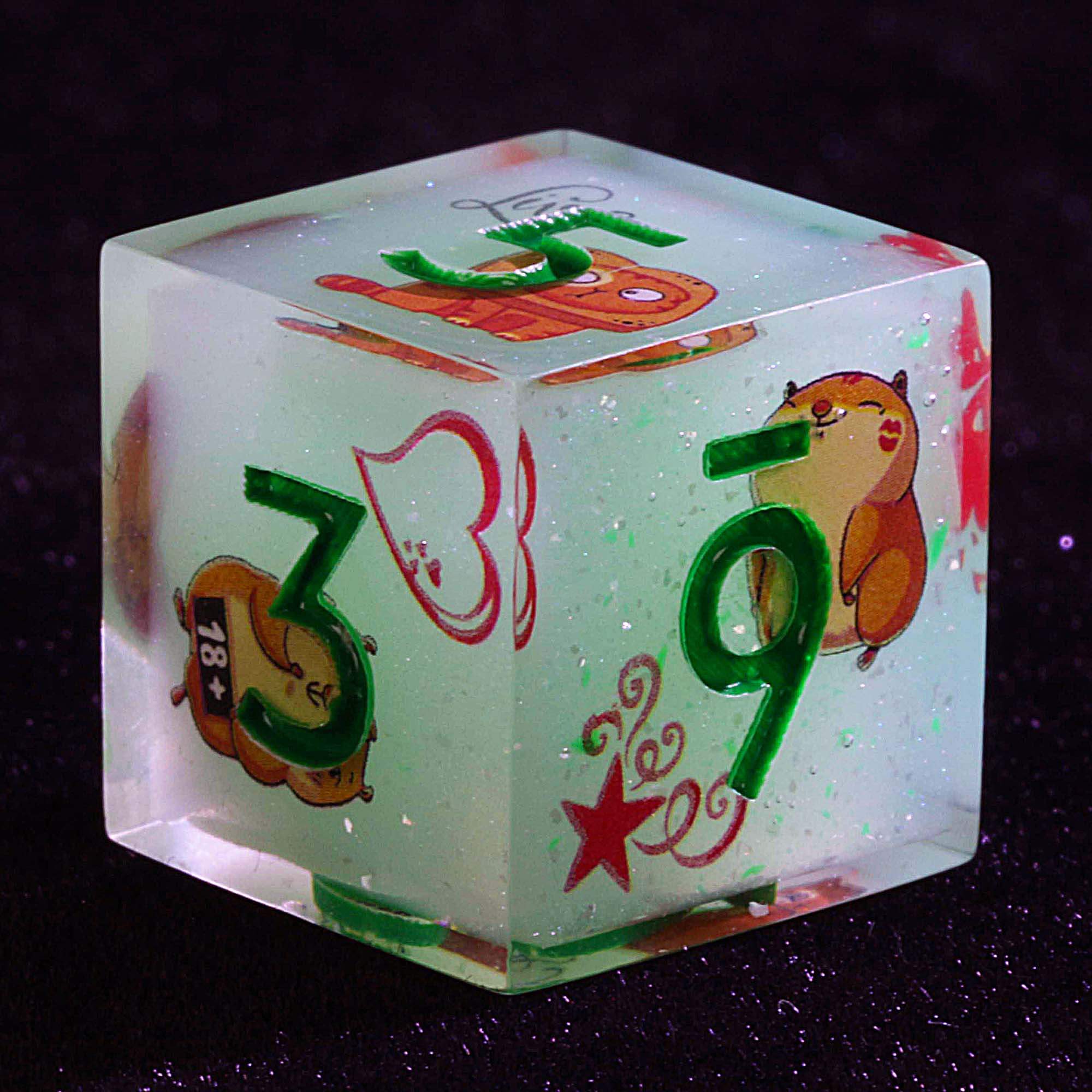 9 Polyhedral DnD Set Dice Mischief Cat Prank - Dice of Dragons