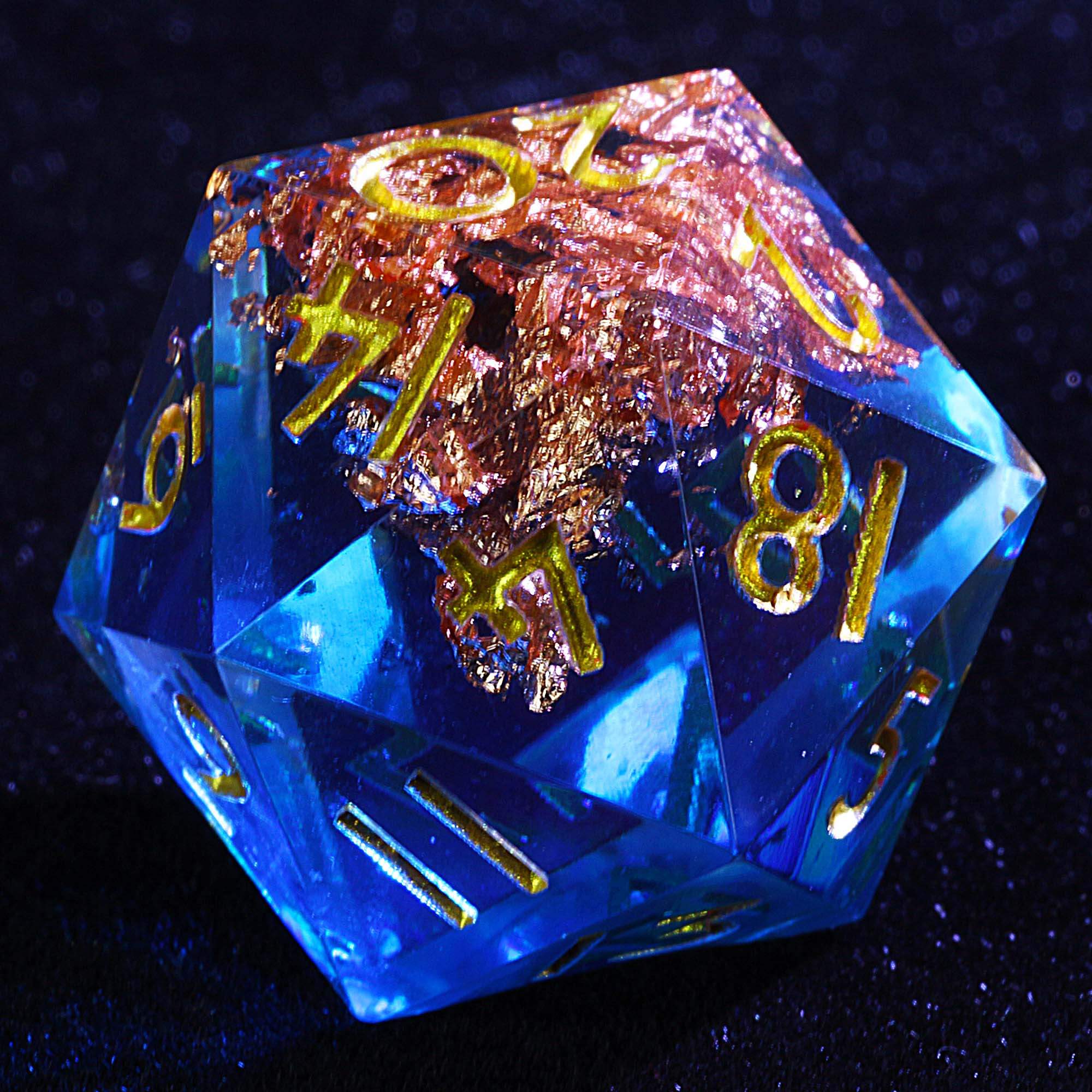 9 Polyhedral DnD Dice Sets Sashelas Crown Fragment - Dice of Dragons