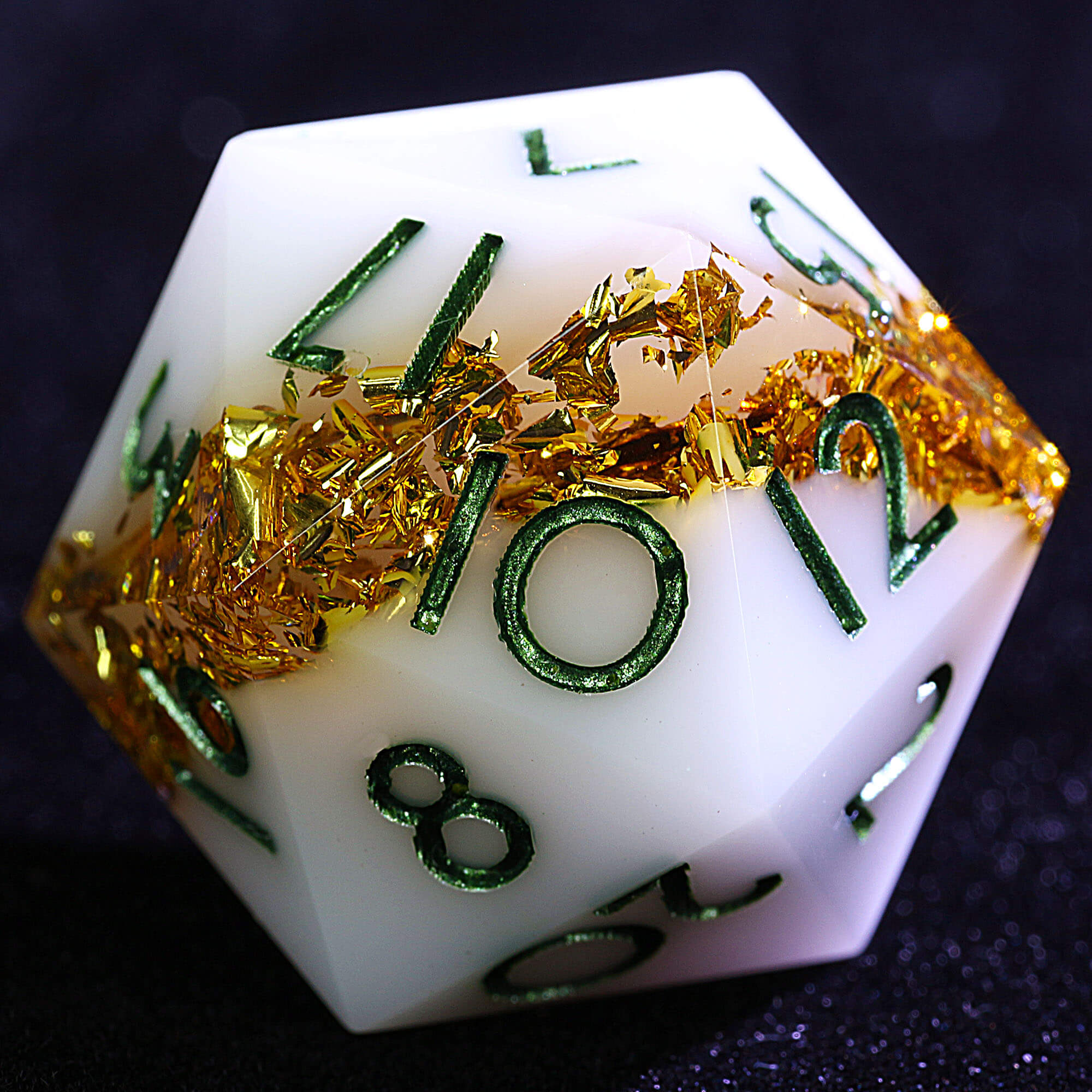 9 Polyhedral Resin D and D Set Dice Sanctum Foil Stratum - Dice of Dragons