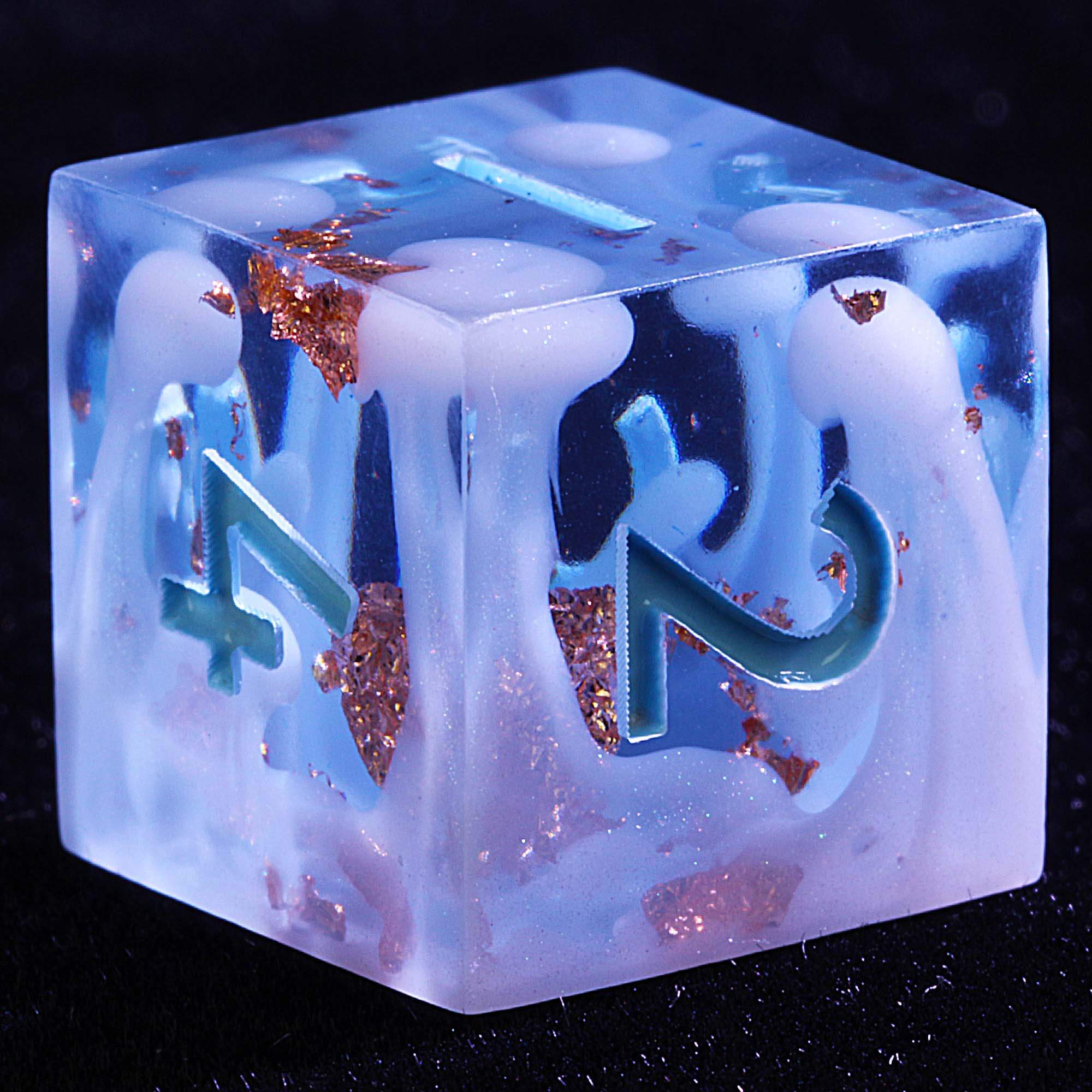 9 Polyhedral Resin D and D Set Dice Abyssal Tide Ascension - Dice of Dragons