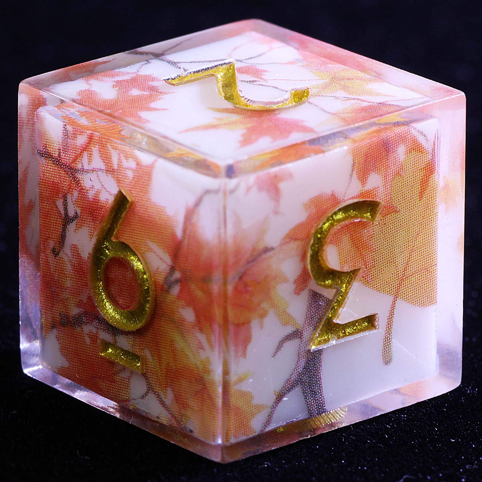 9 Polyhedral Resin D and D Sets of Dice Red Maple - Dice of Dragons