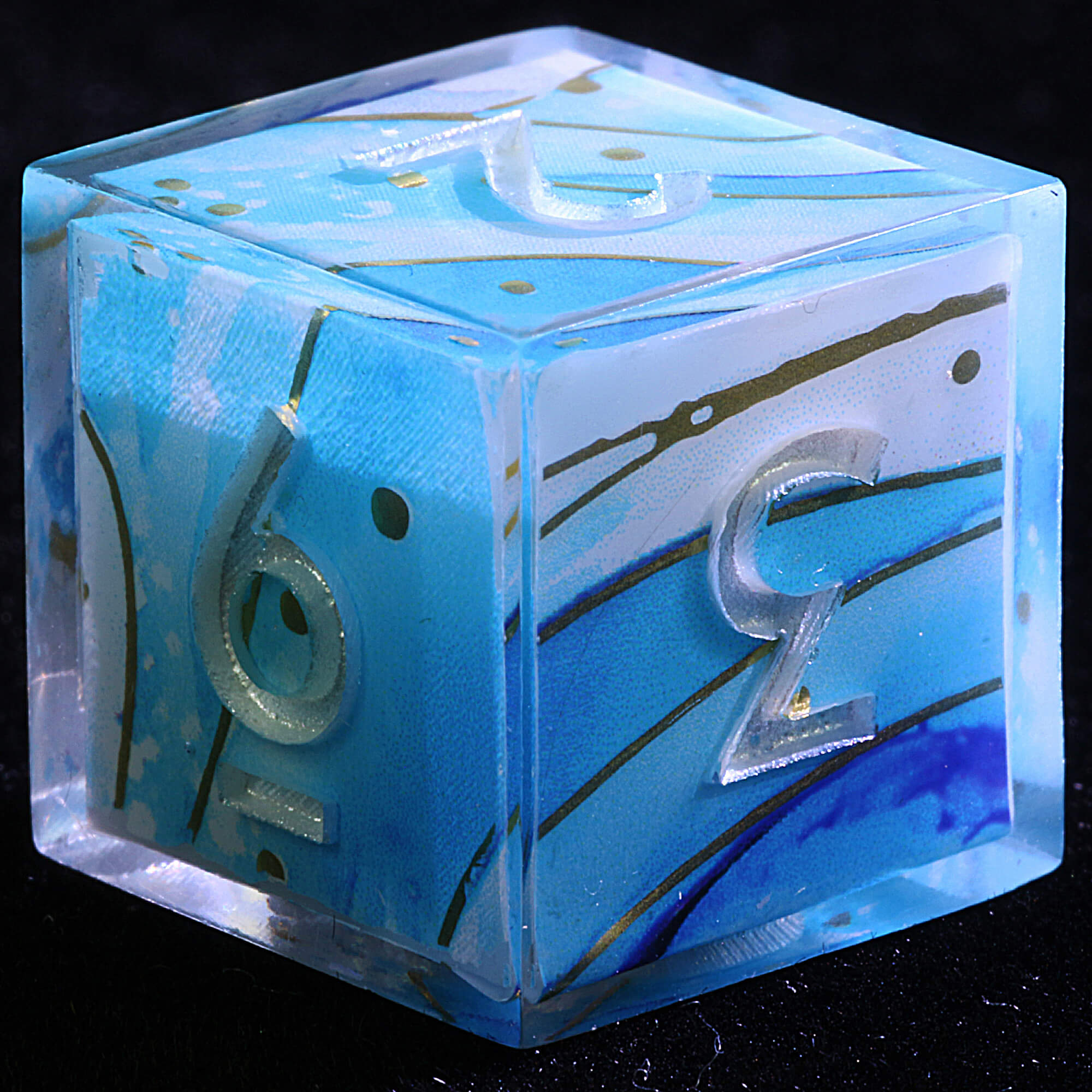 9 Polyhedral Resin D and D Sets of Dice Shimmer Shoal - Dice of Dragons