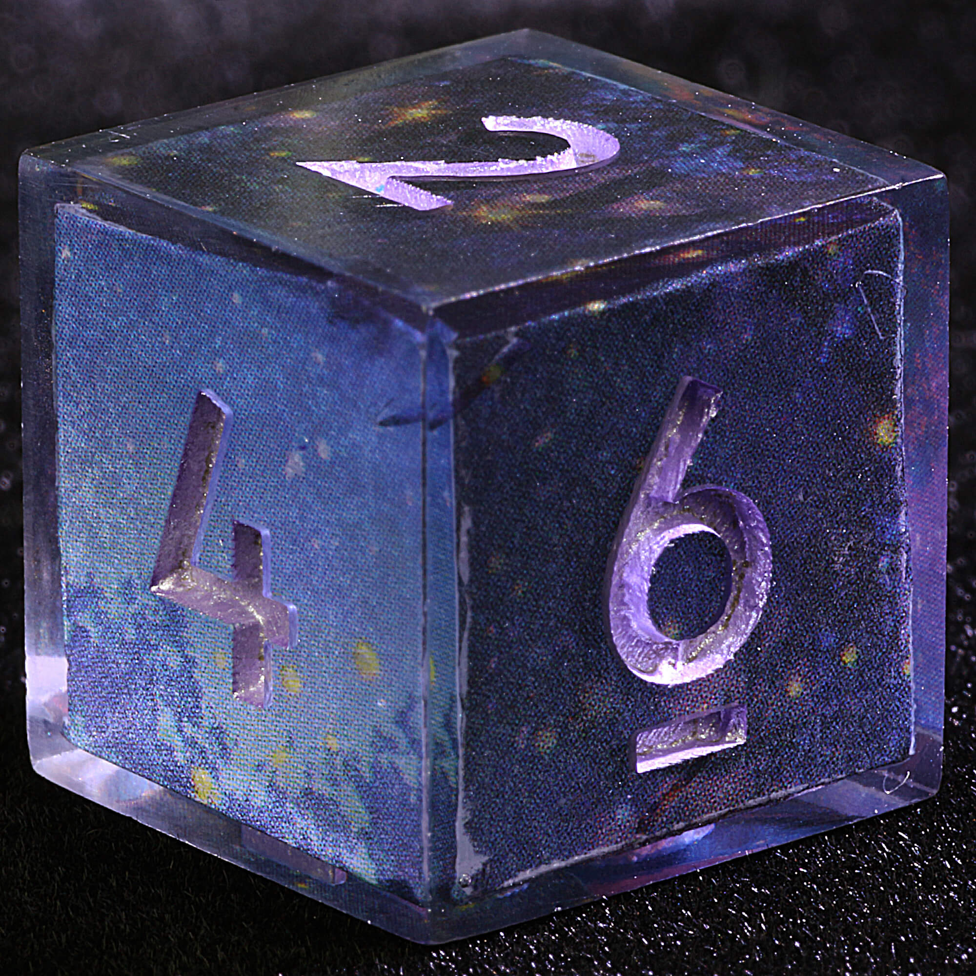 9 Polyhedral Resin D and D Dice Set Astral Nebula