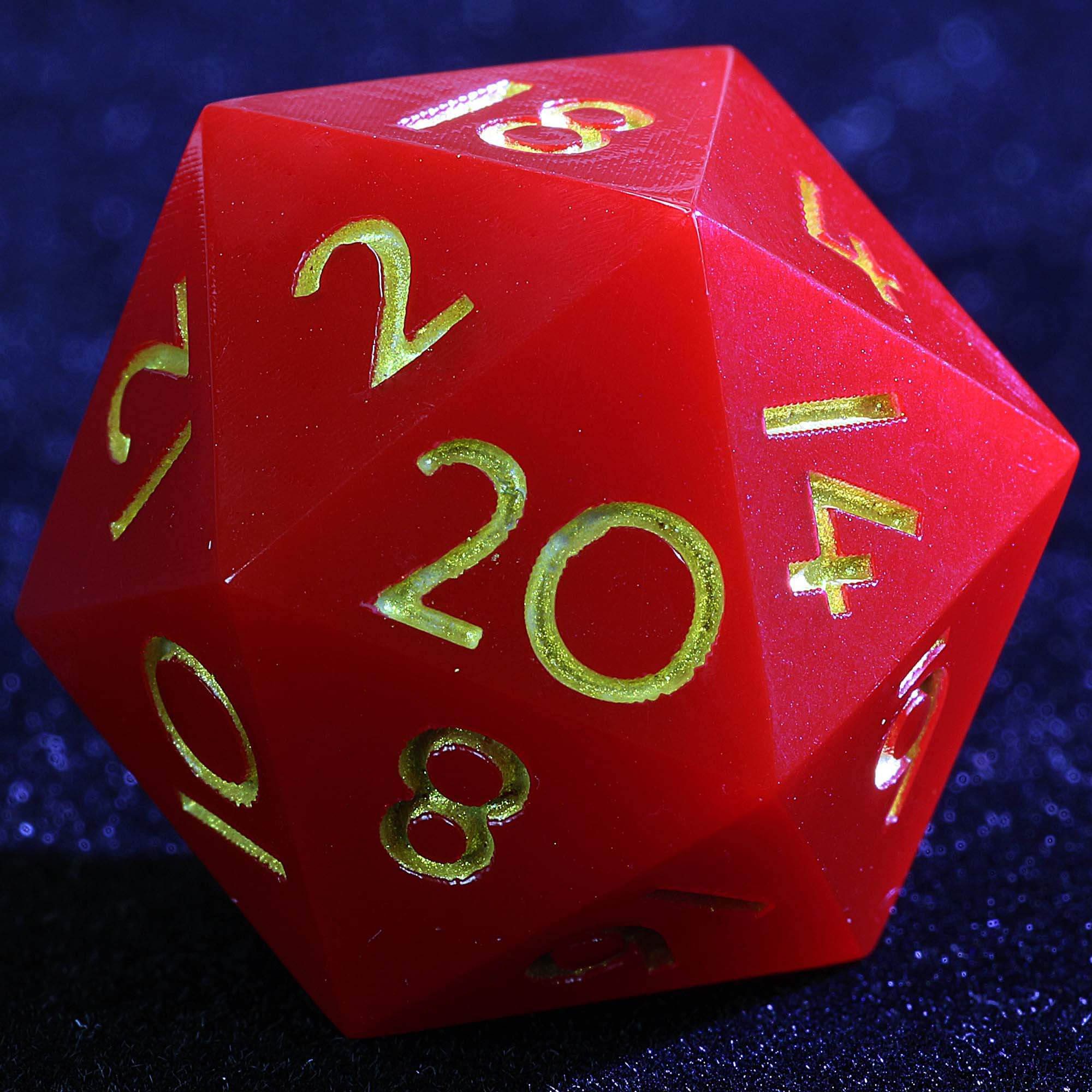9 Polyhedral Resin Sets DD Dice Crimson Blade Scar - Dice of Dragons