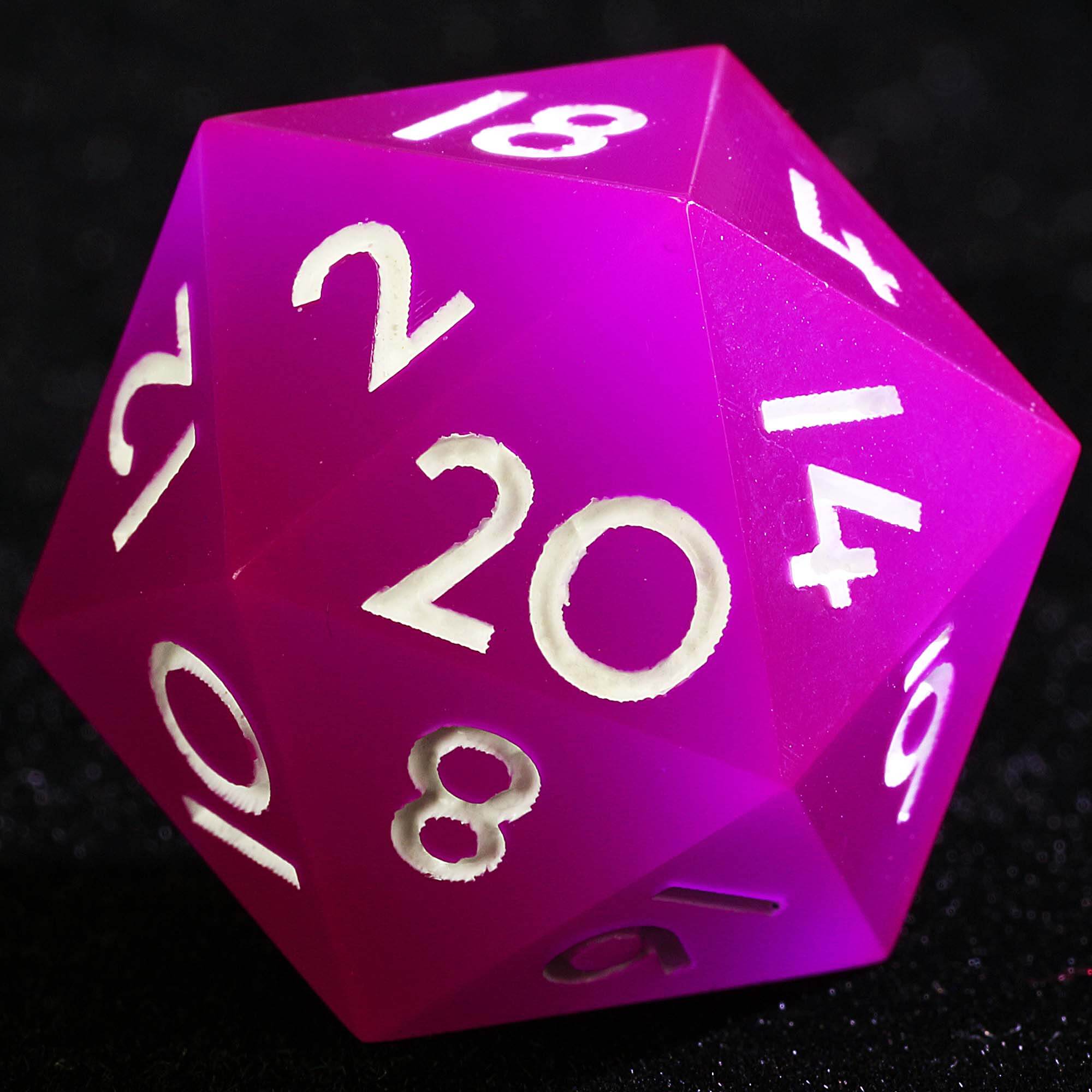 9 Polyhedral Resin Set DD Dice Ghost Flame Pupil - Dice of Dragons