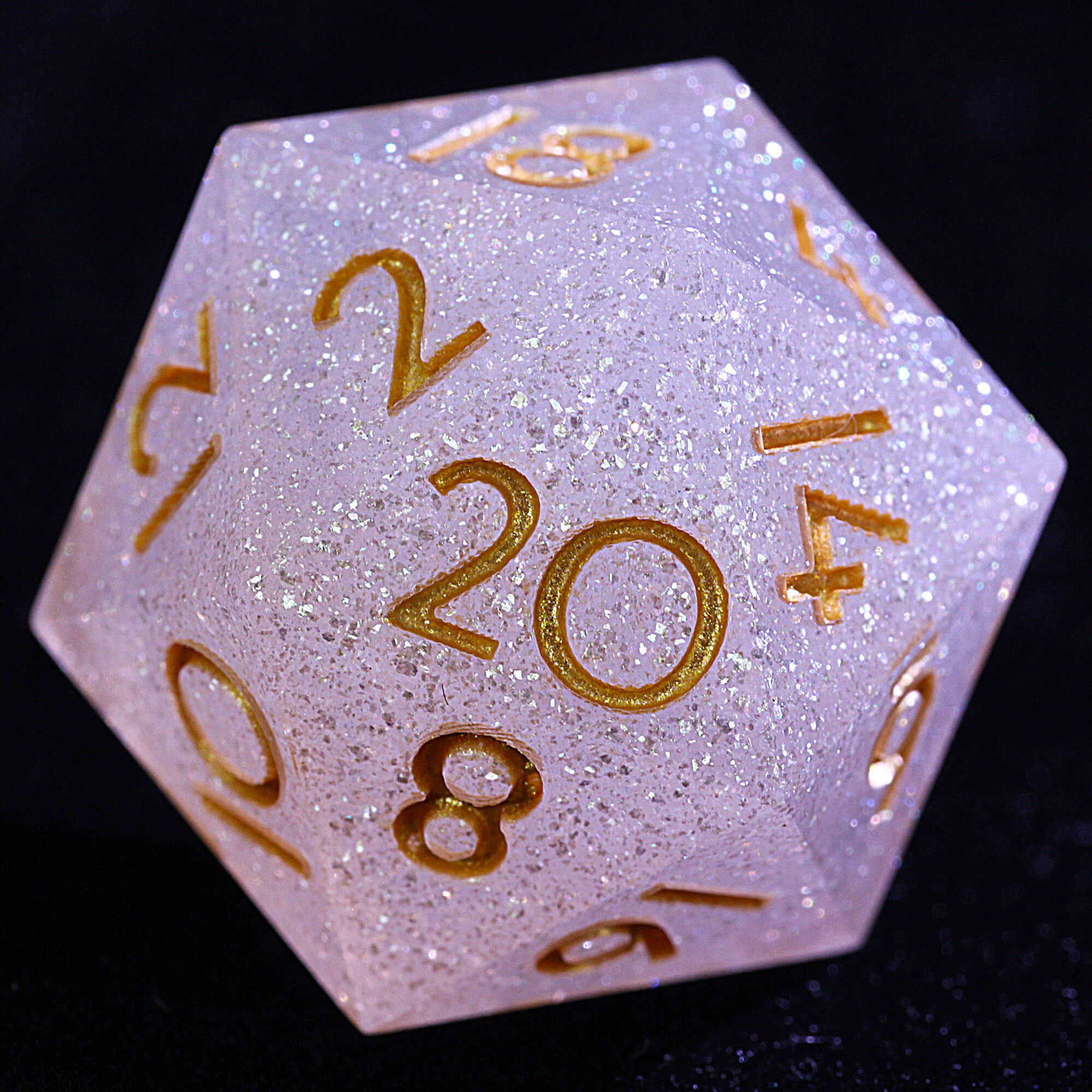 9 Polyhedral Resin Set Dice DD Dreamy Star River Gold - Dice of Dragons