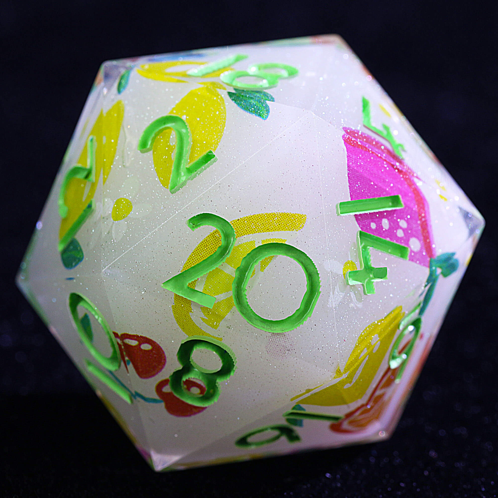 9 Polyhedral Resin Sets Dice DD Rainbow Fruit Feast - Dice of Dragons