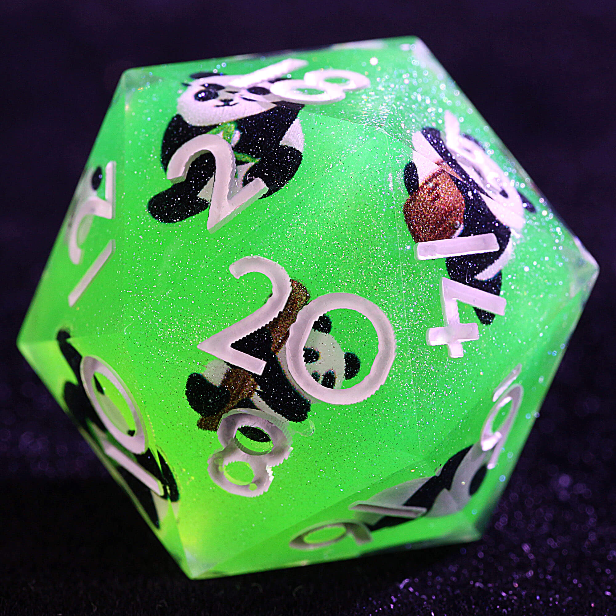 9 Polyhedral Resin Sets Dice D&D Bamboo Prison Fluff - Dice of Dragons