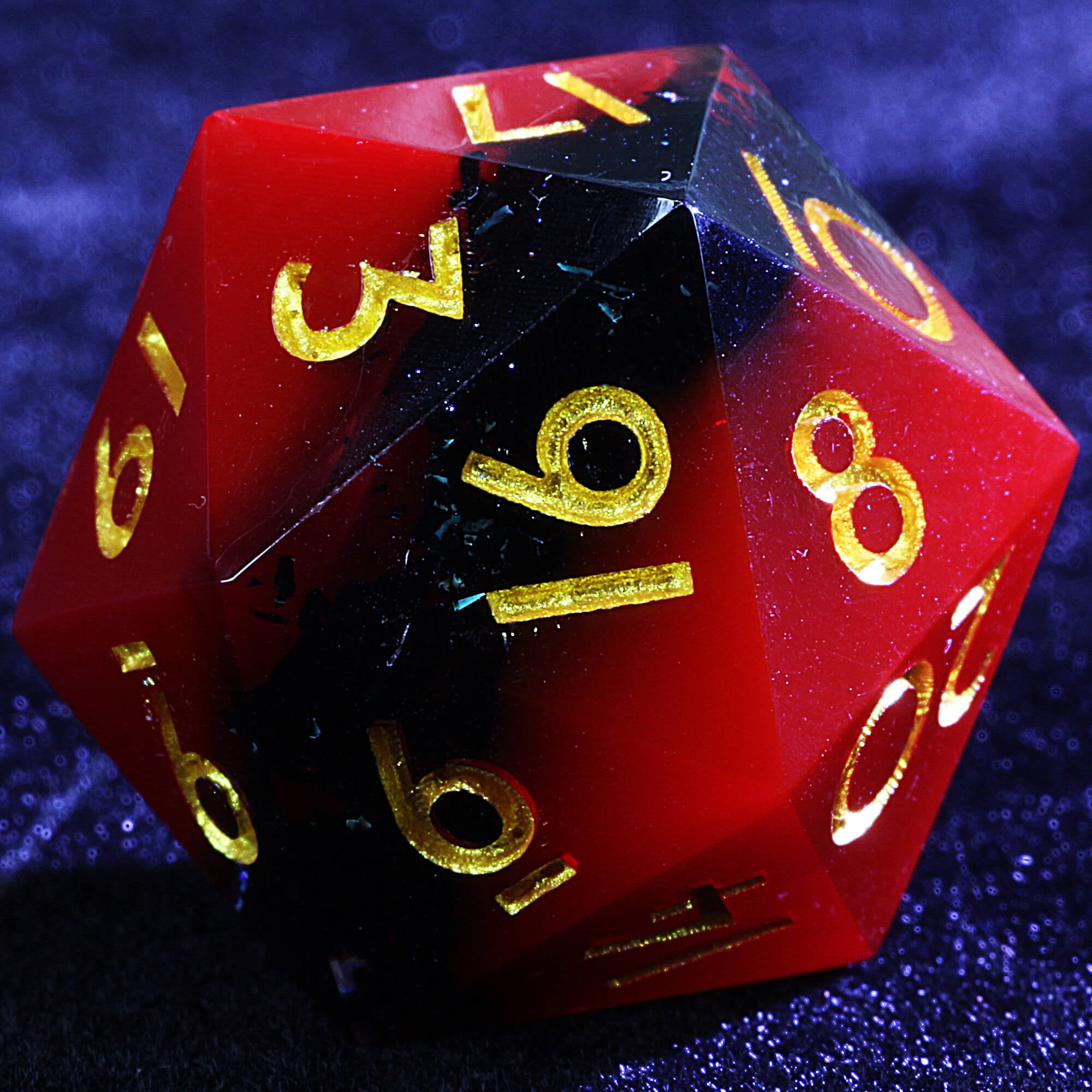 9 Polyhedral Resin Sets D&D Dice Crimson Inferno