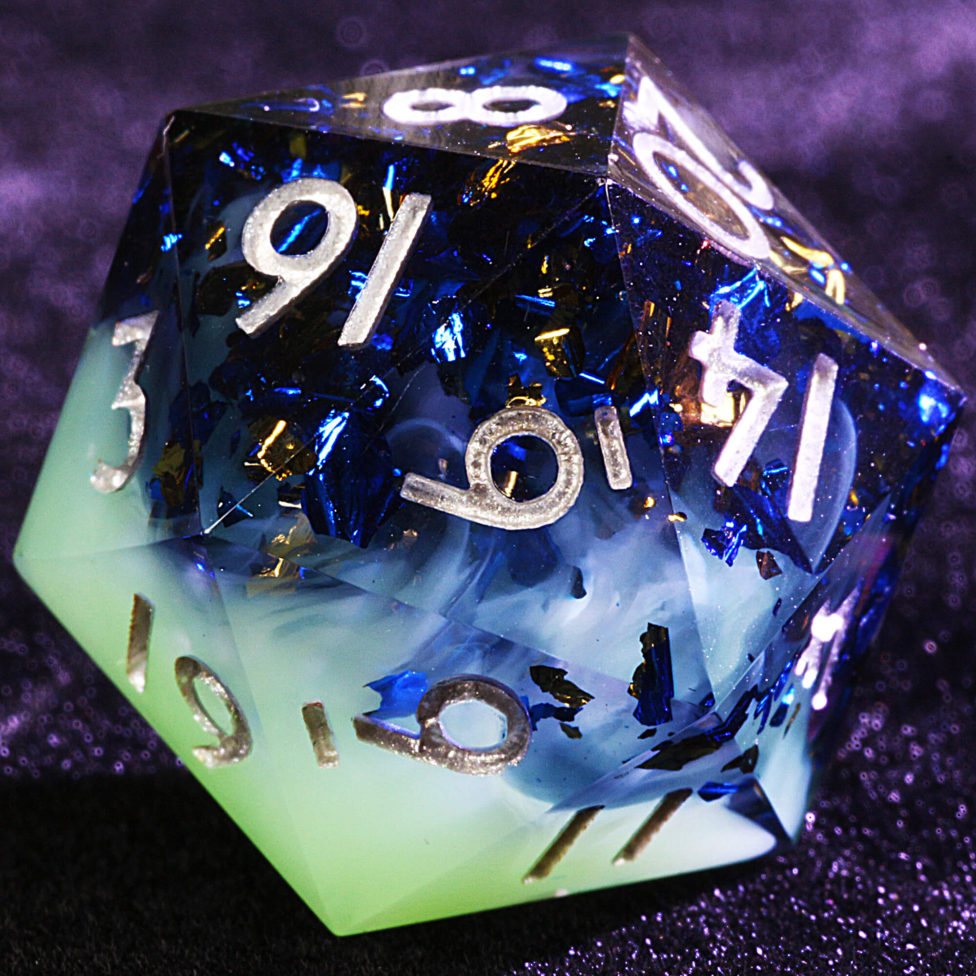 9 Polyhedral Resin Set DnD Dice Feywild Waters
