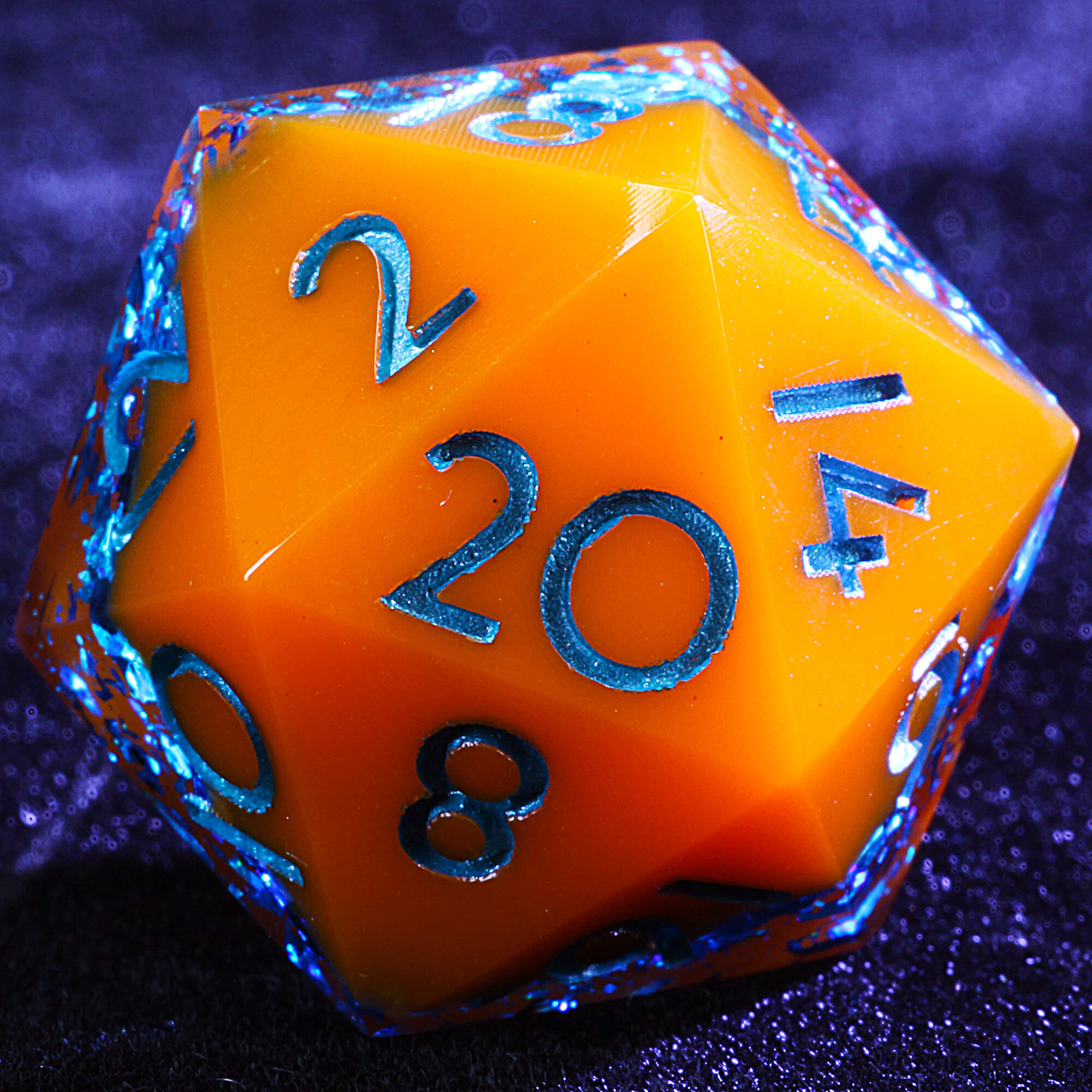9 Polyhedral Resin Sets of D and D Dice Lava Flow